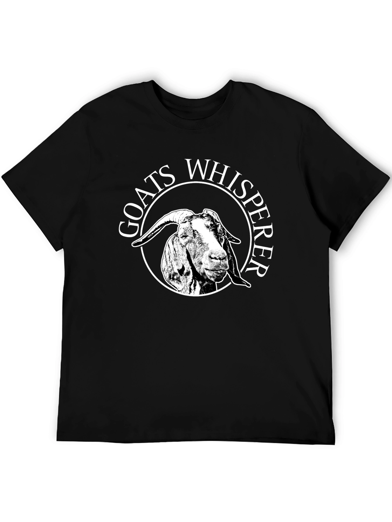 Black Goats Whisperer Graphic Tee - Black Cotton Casual T-Shirt view 5