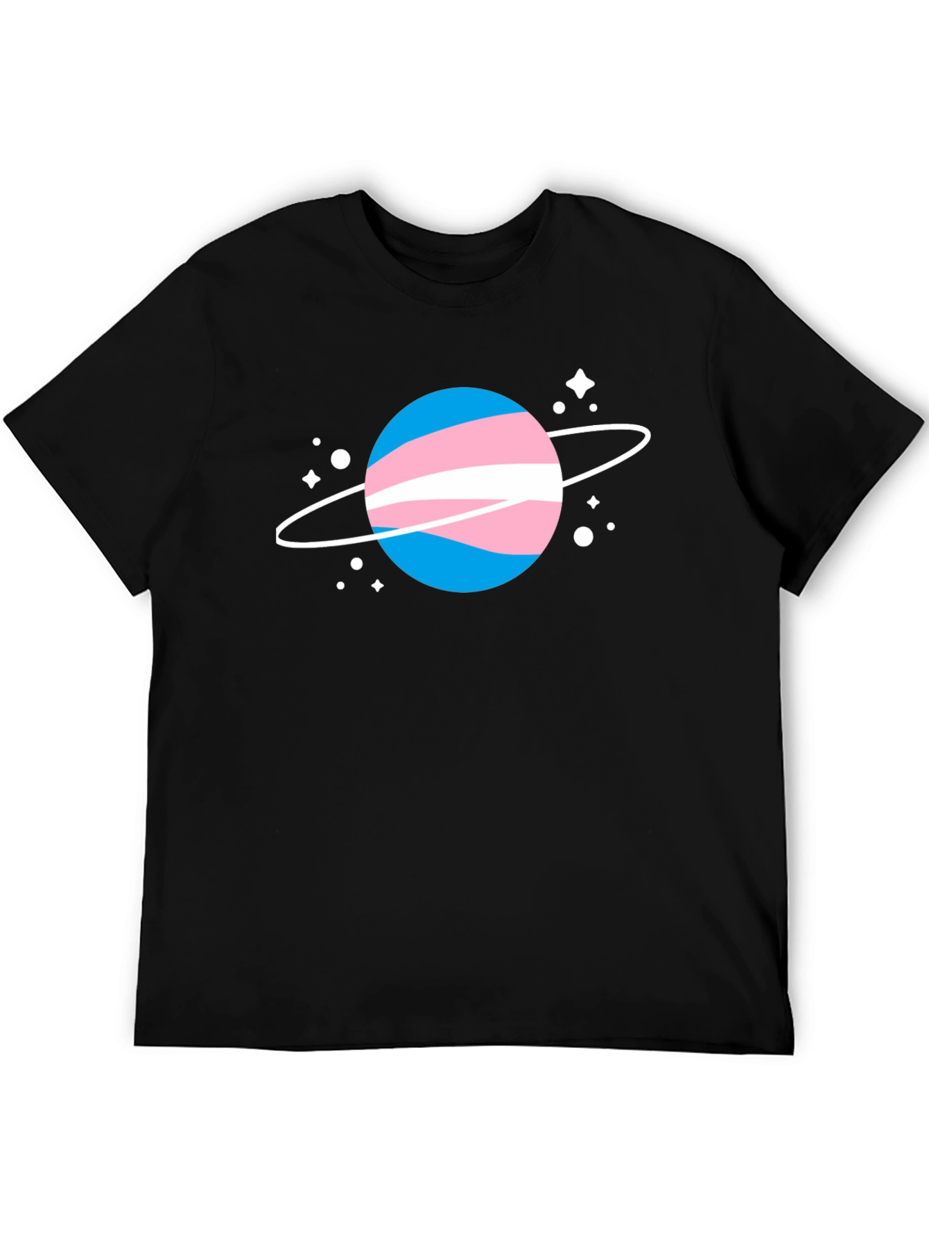 Black Transgender Pride Planet T-Shirt - Unisex view 5