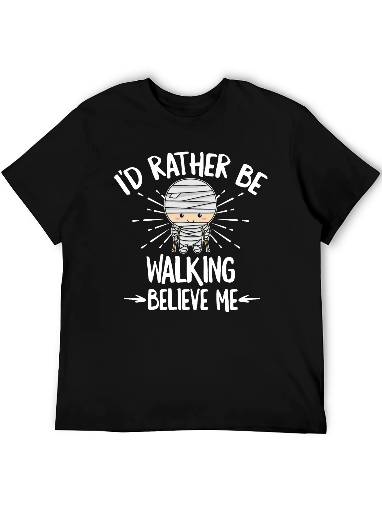 Black I'd Rather Be Walking T-Shirt view 5