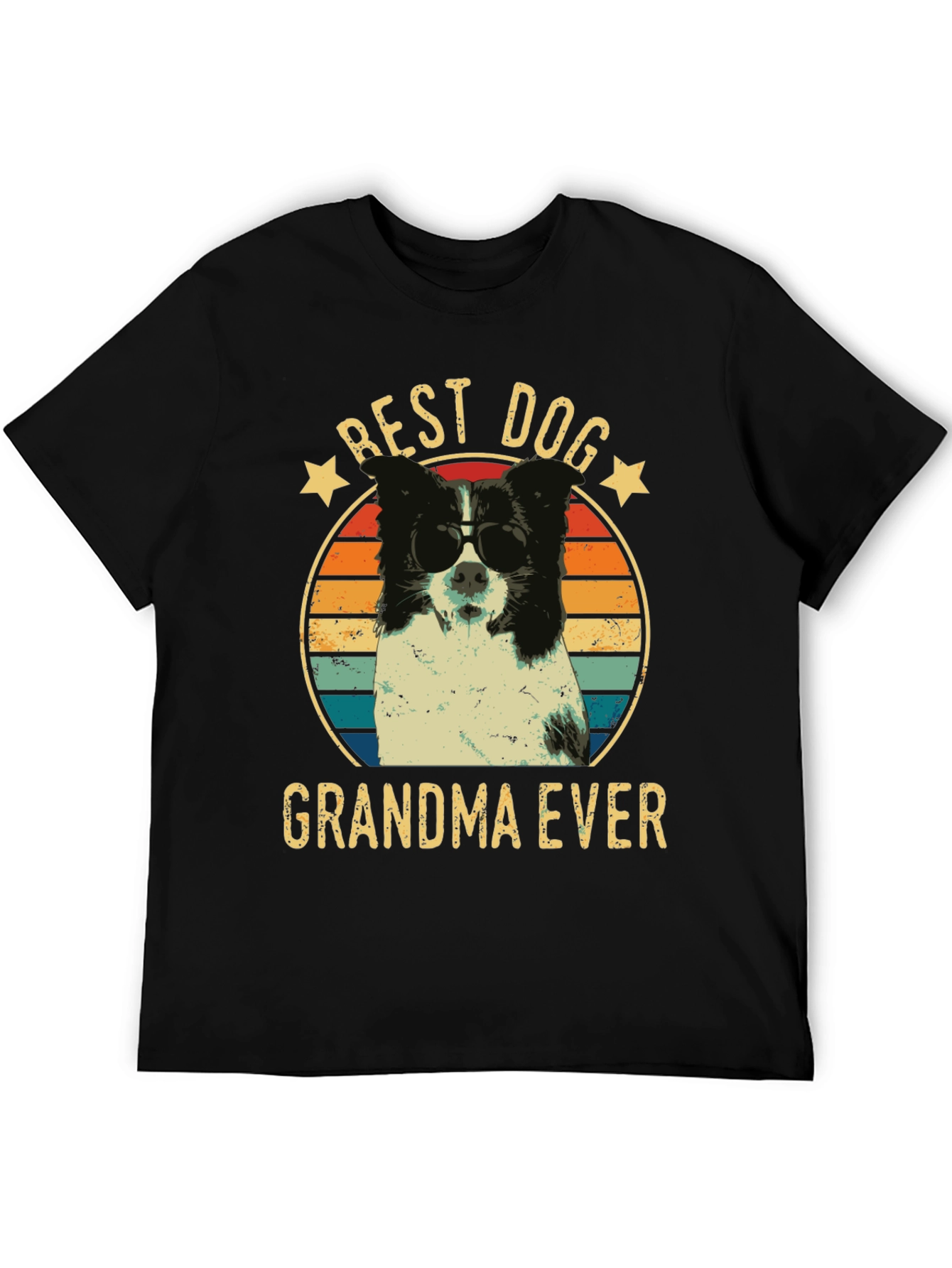 Black Best Dog Grandma Ever Graphic T-Shirt view 5