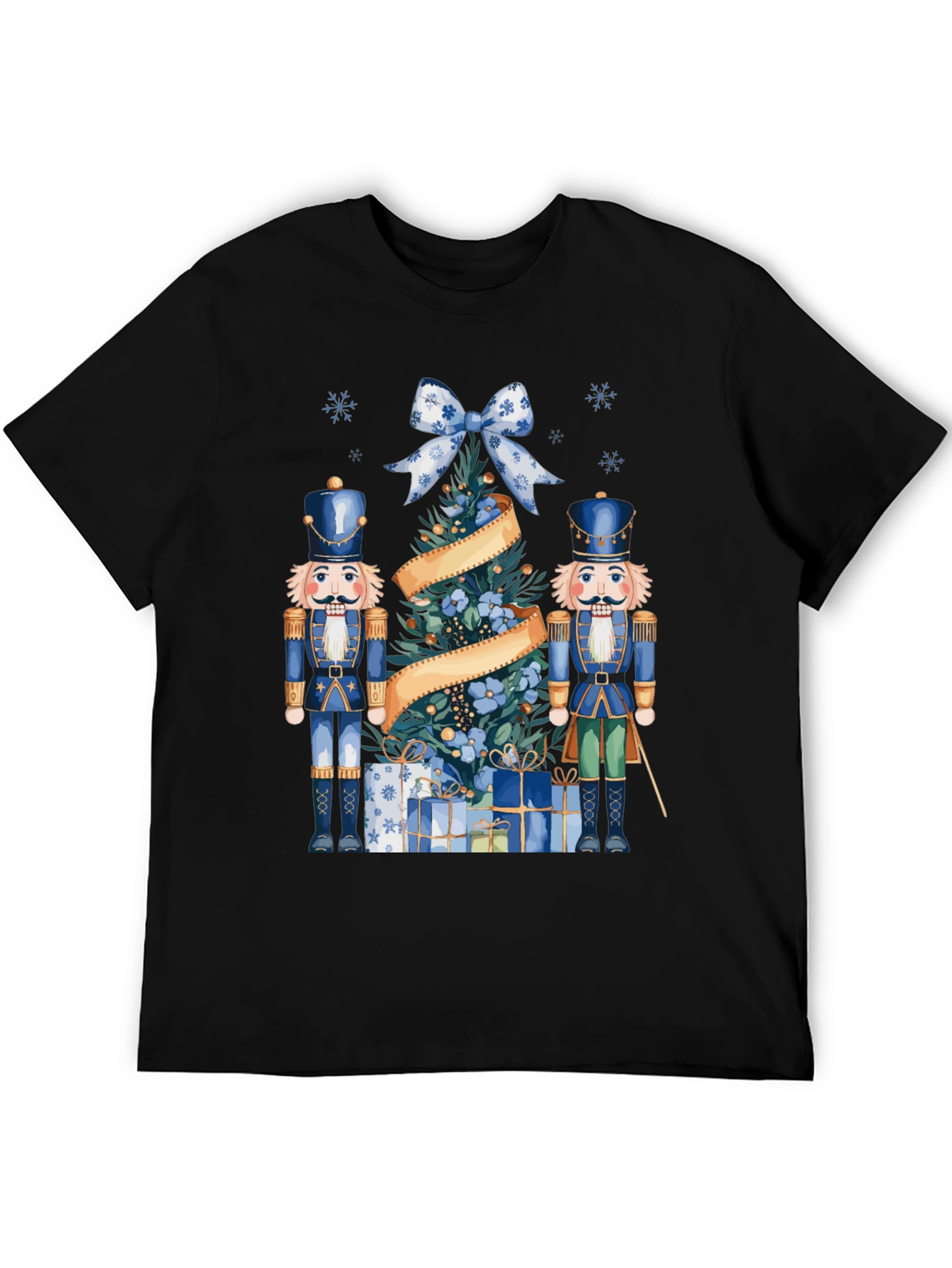 Black Festive Nutcracker Christmas T-Shirt view 5
