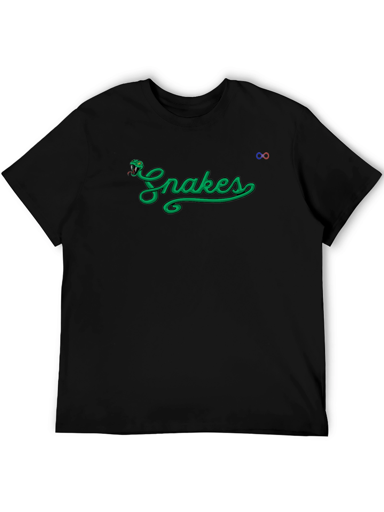 Black Snakes Graphic Tee - Black Crew Neck T-Shirt view 5