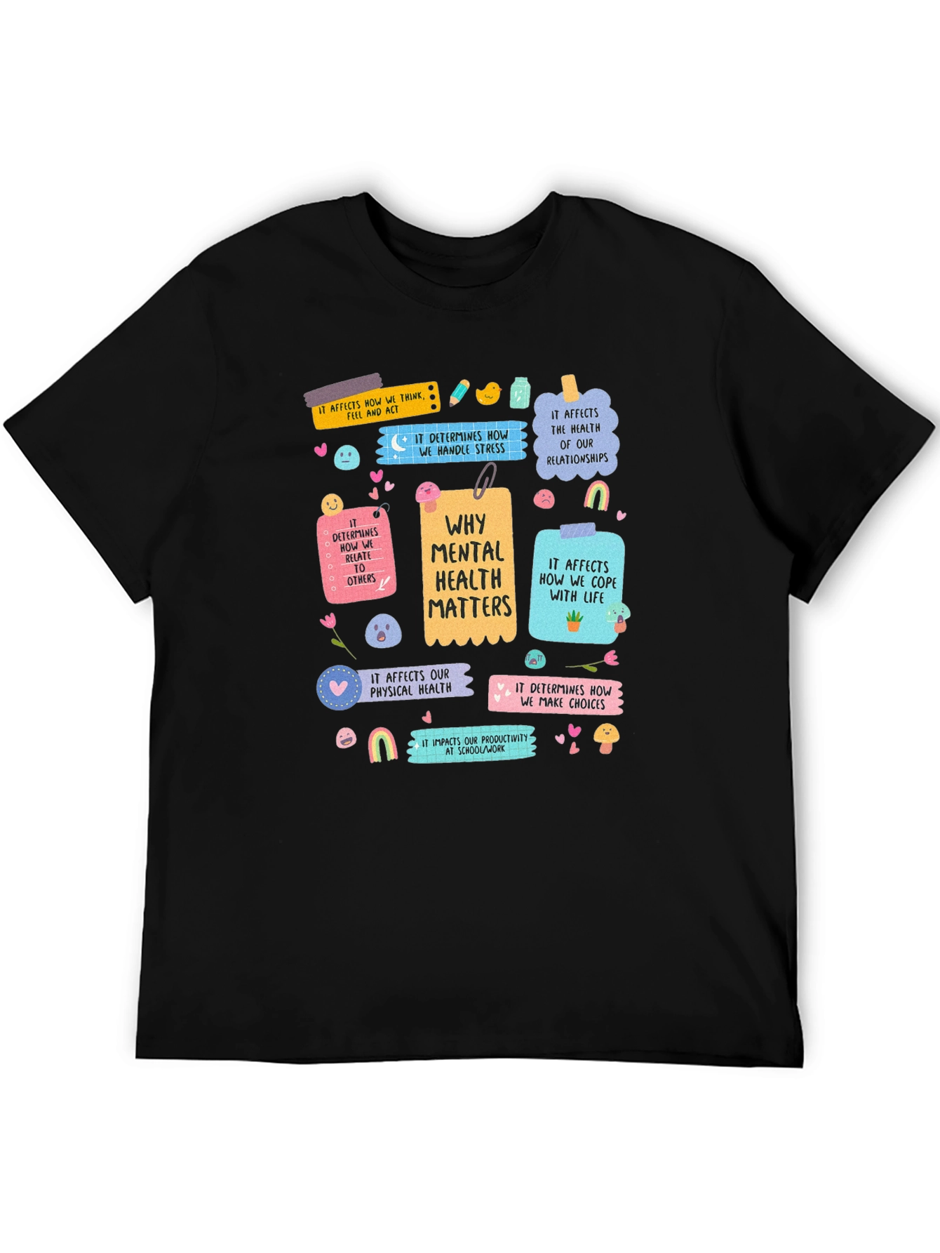Black Mental Health Matters Graphic T-Shirt view 5