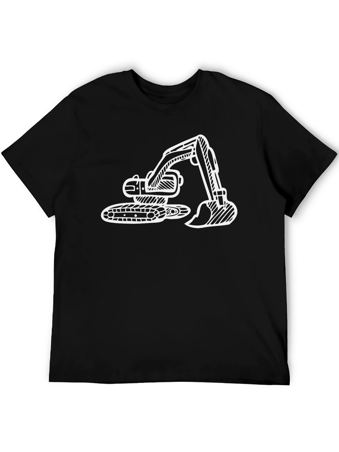 Excavator Graphic Tee - Construction Vehicle Design - 5