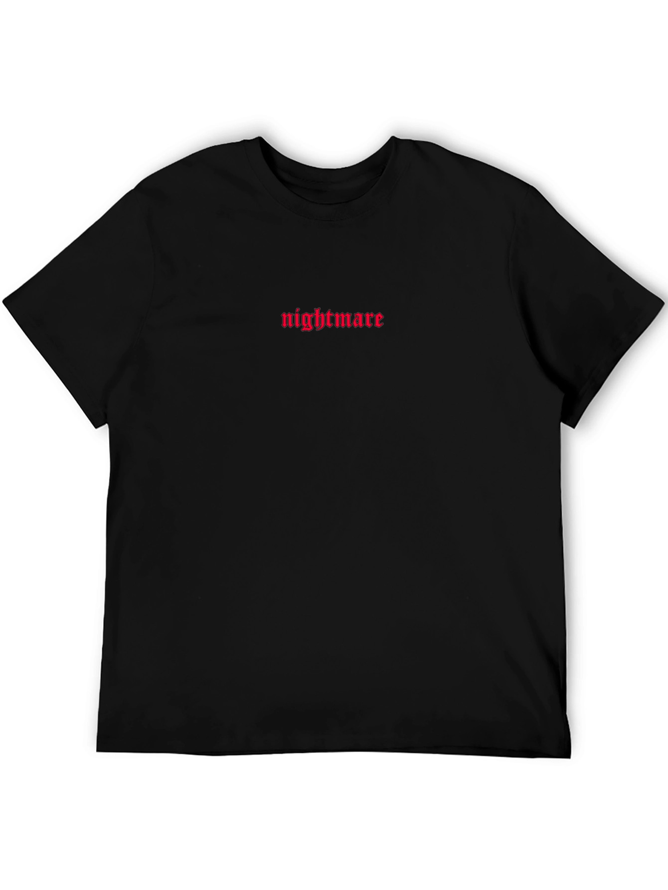 Black Nightmare Graphic Tee - Black Cotton T-Shirt view 5