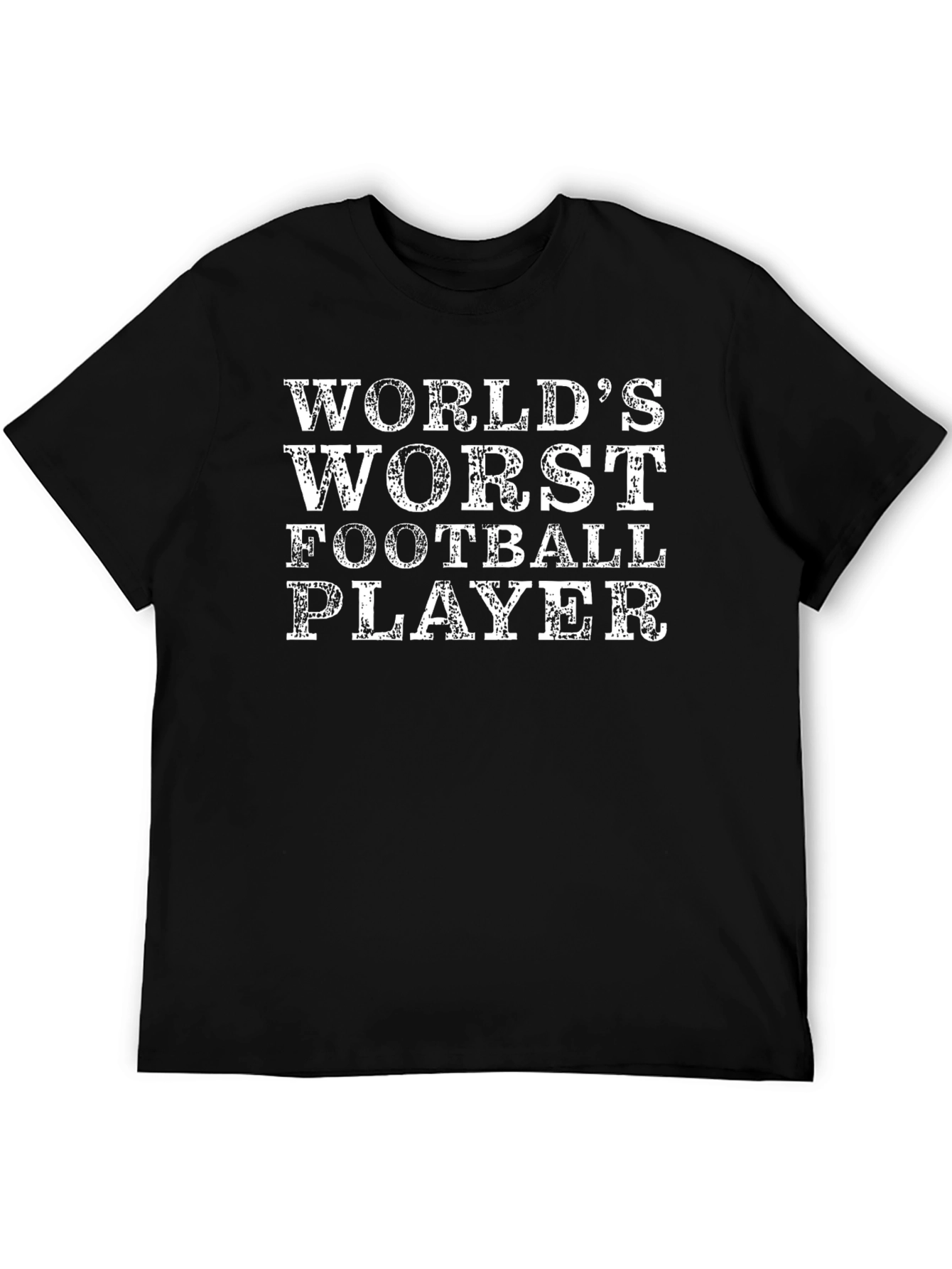Black World's Worst Football Player T-Shirt Funny Gift view 5