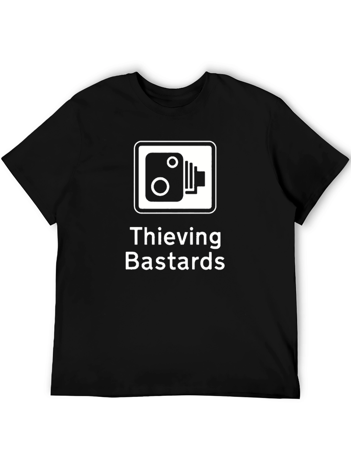 Black Thieving Bastards Graphic Tee - Black Cotton T-Shirt view 5