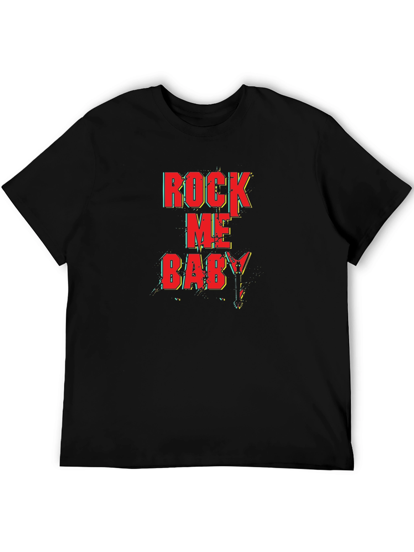 Black Rock Me Baby Black Graphic Tee view 5