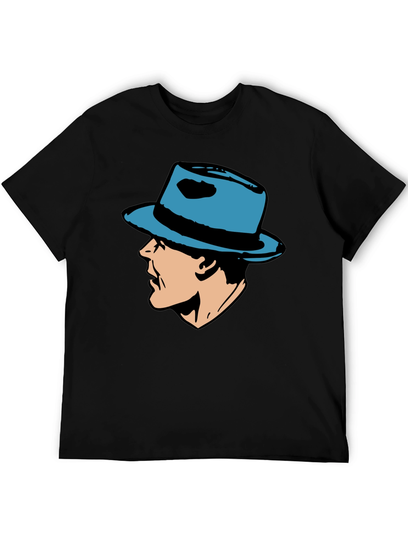 Black Retro Detective T-Shirt - Classic Comic Style Tee view 5