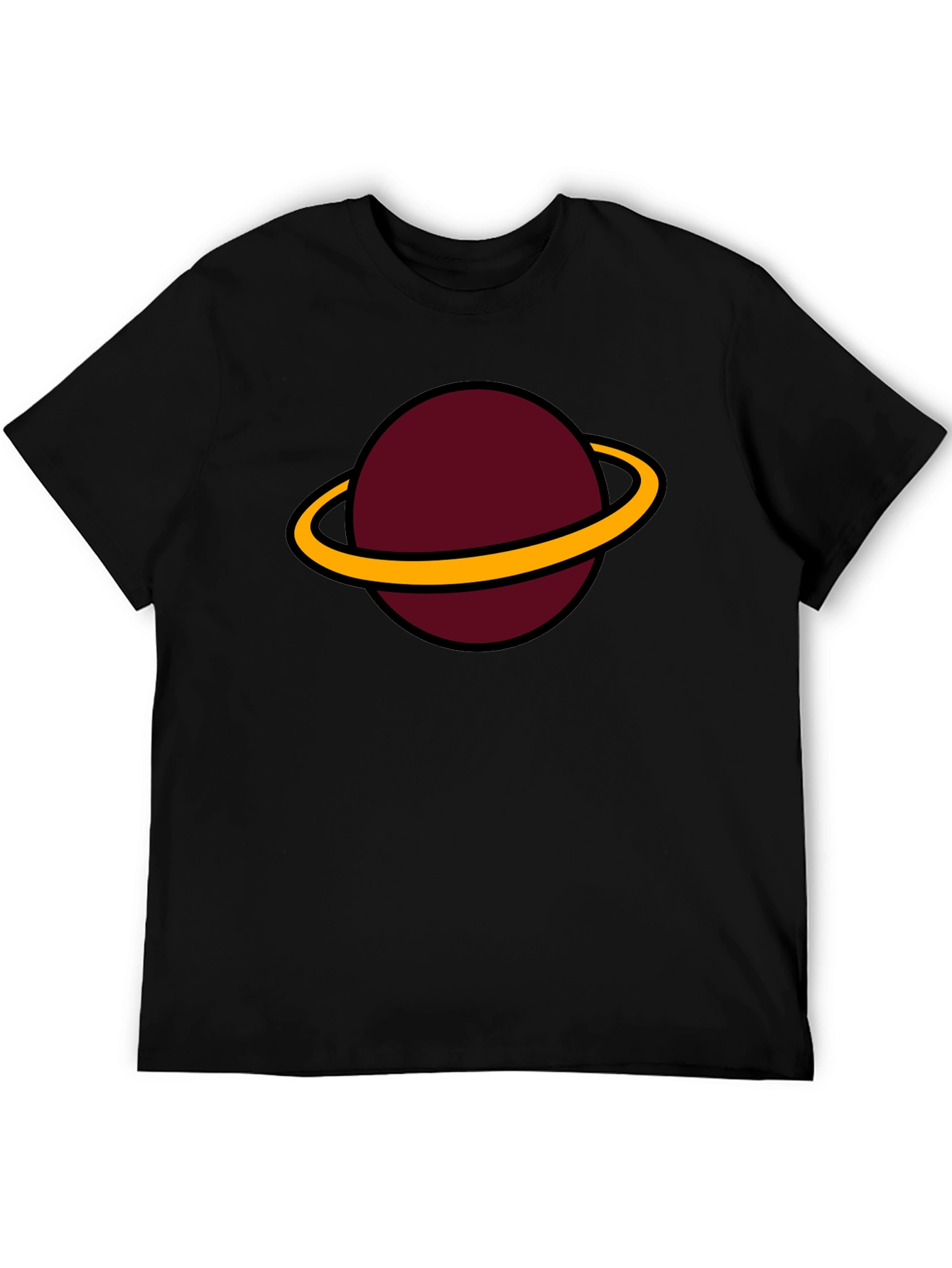 Black Planet Saturn Graphic Tee - Classic Black view 5