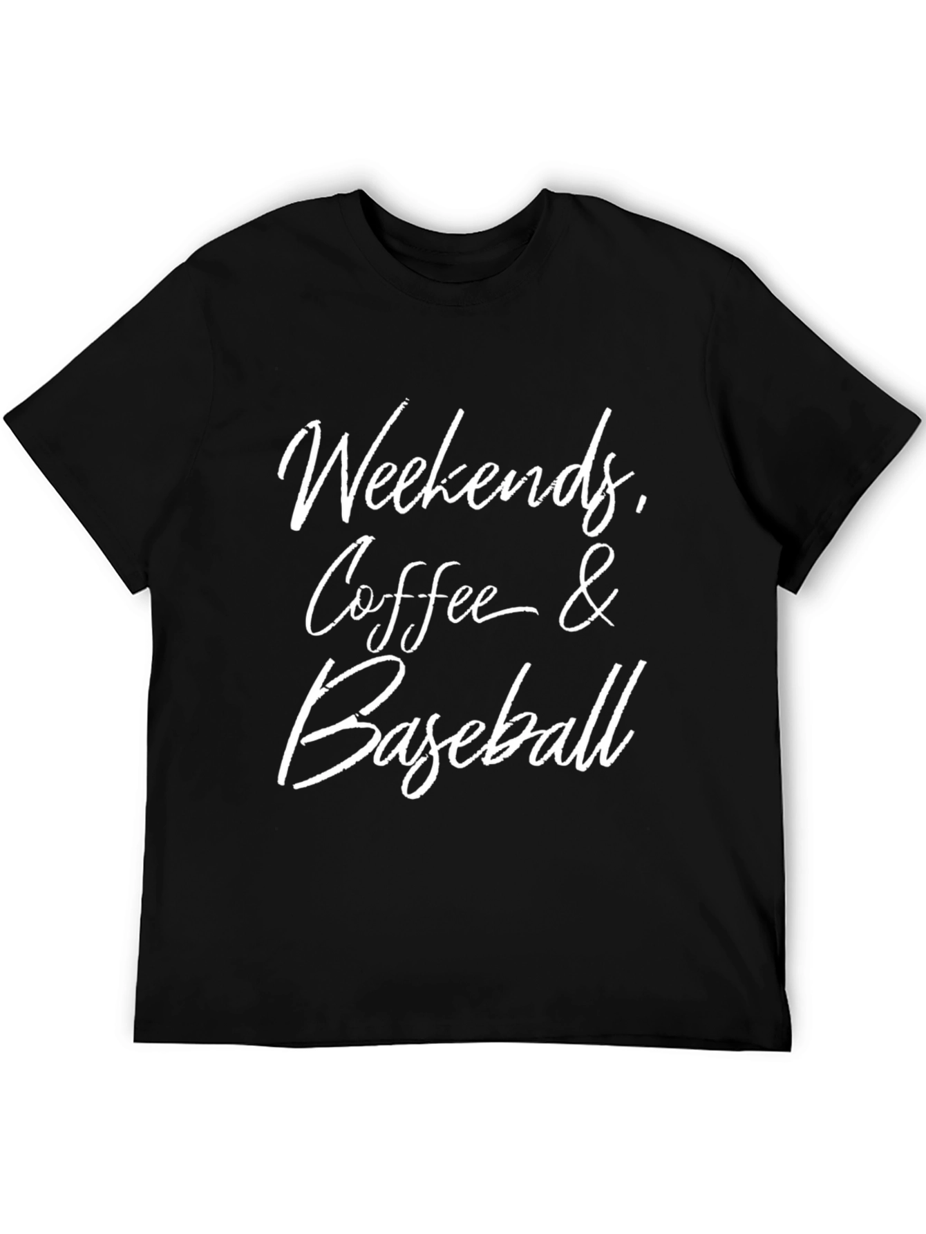 Black Weekends, Coffee, and Baseball Graphic Tee view 5
