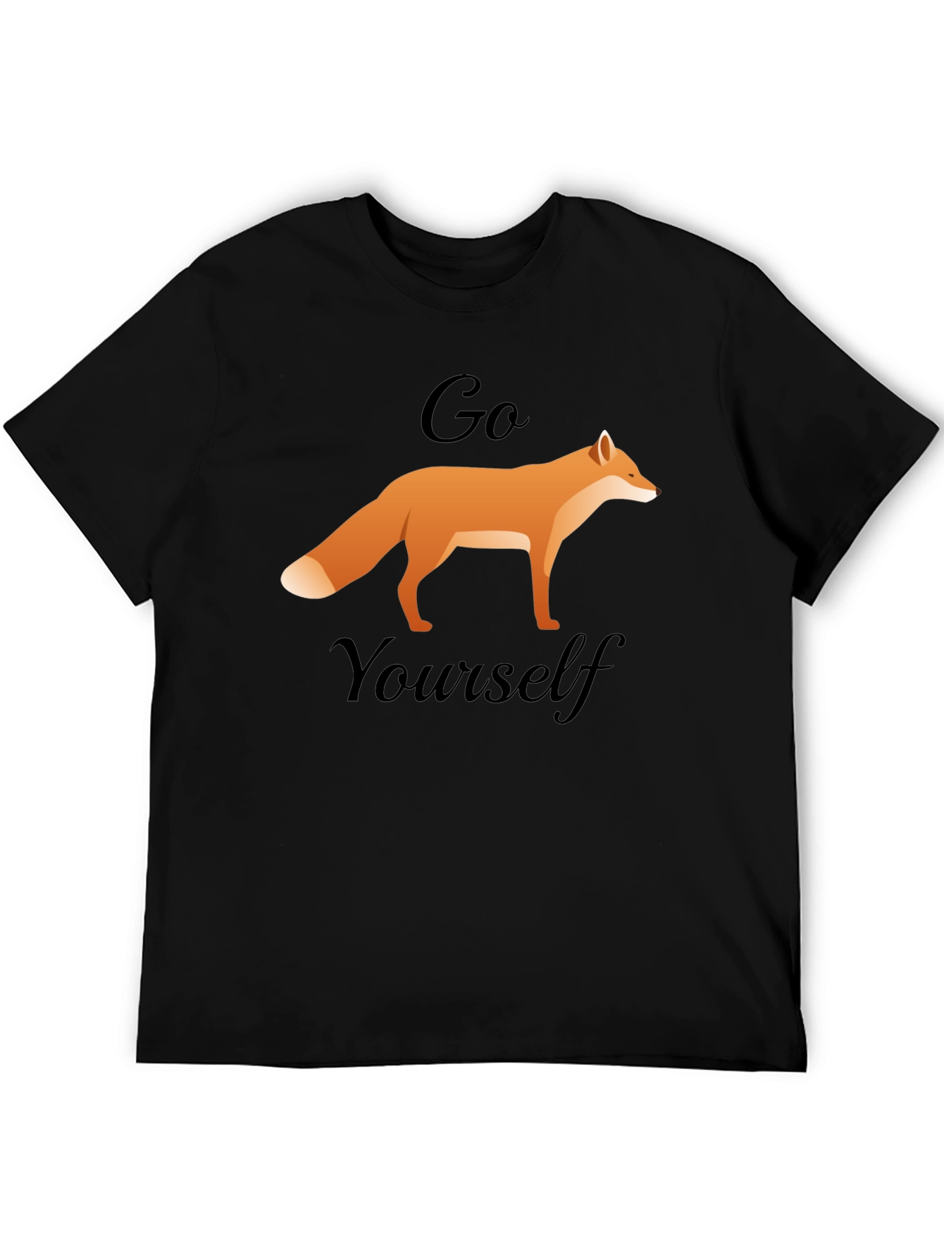 Black Go Fox Yourself T-Shirt - Funny Animal Tee view 5
