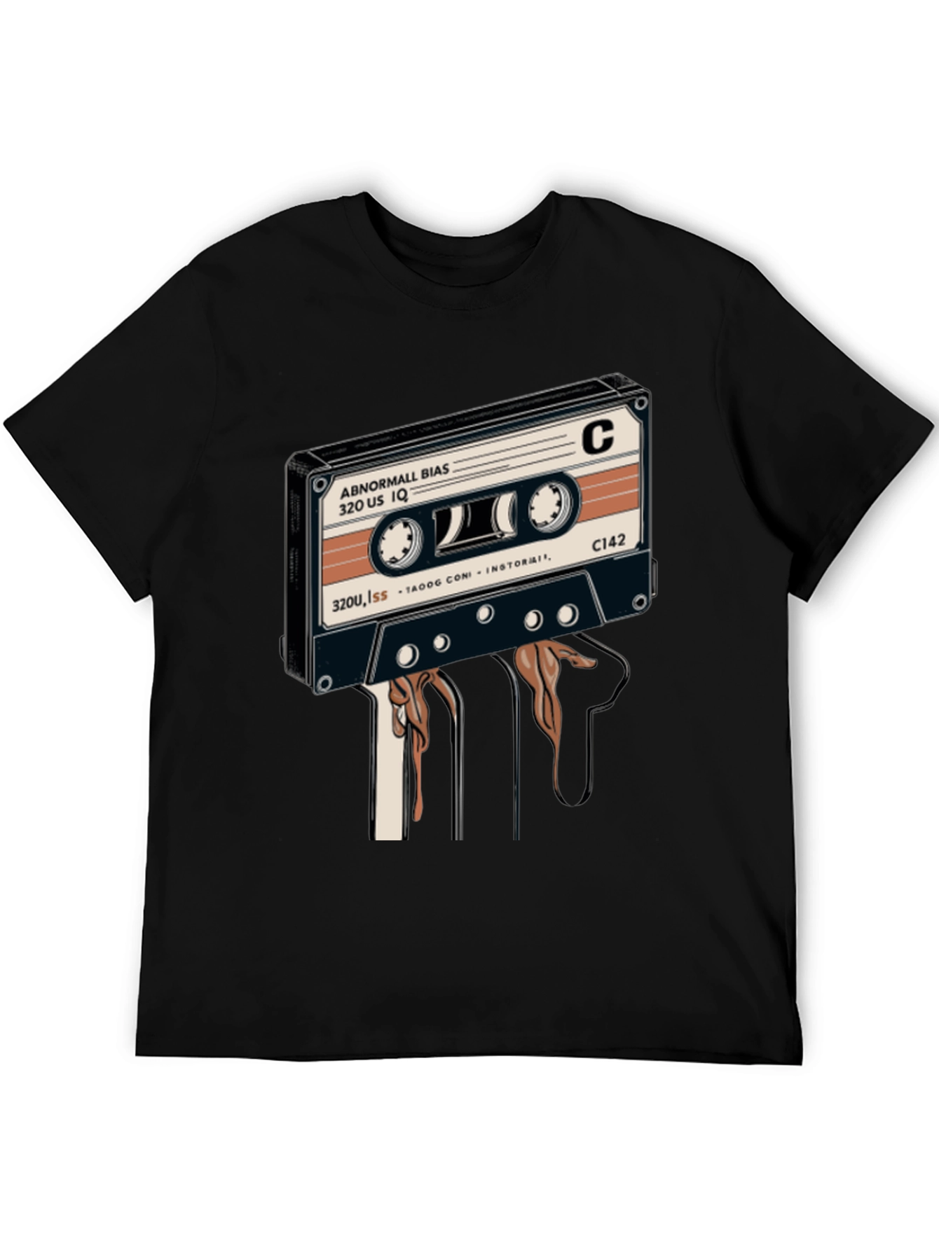 Black Retro Cassette Tape Graphic Tee - Black view 5
