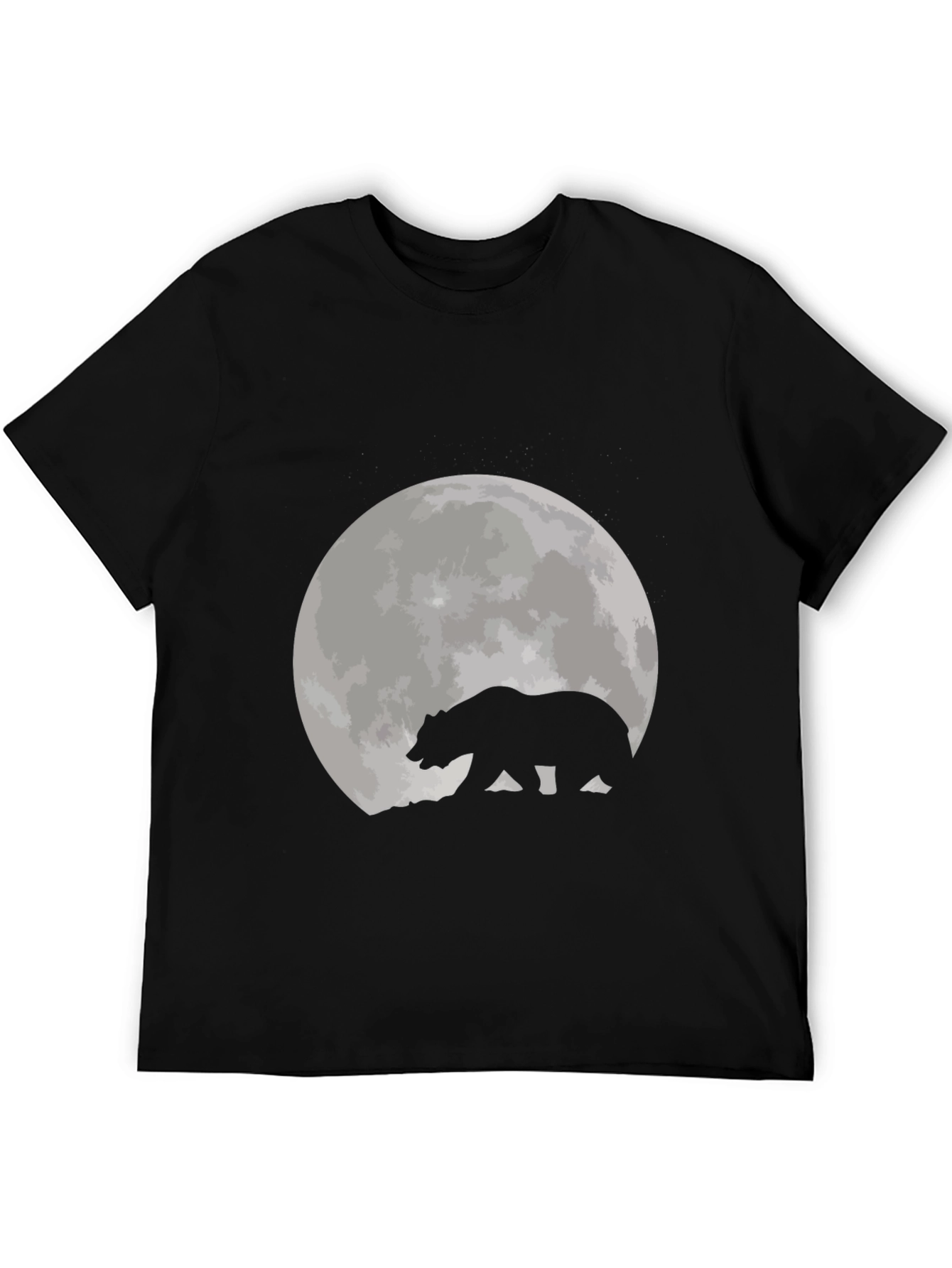 Black Bear Moon Black T-Shirt view 5