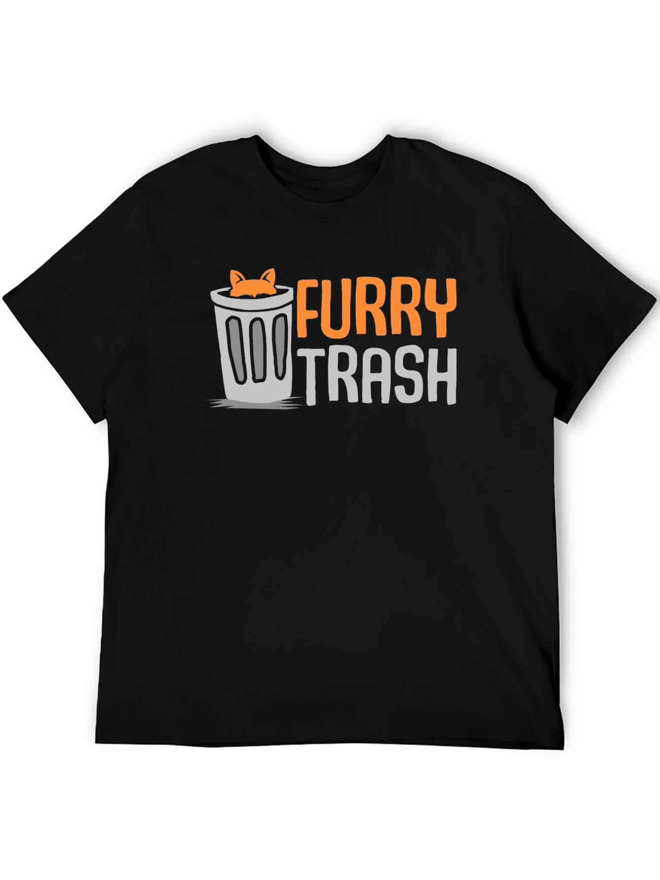Black Furry Trash T-Shirt - Funny Graphic Tee view 5