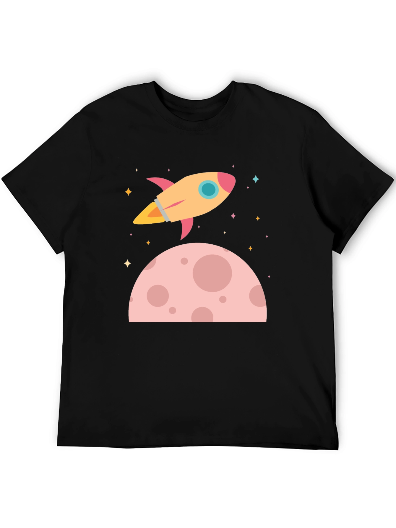 Black Rocket Launch Graphic T-Shirt - Space Adventure Tee view 5