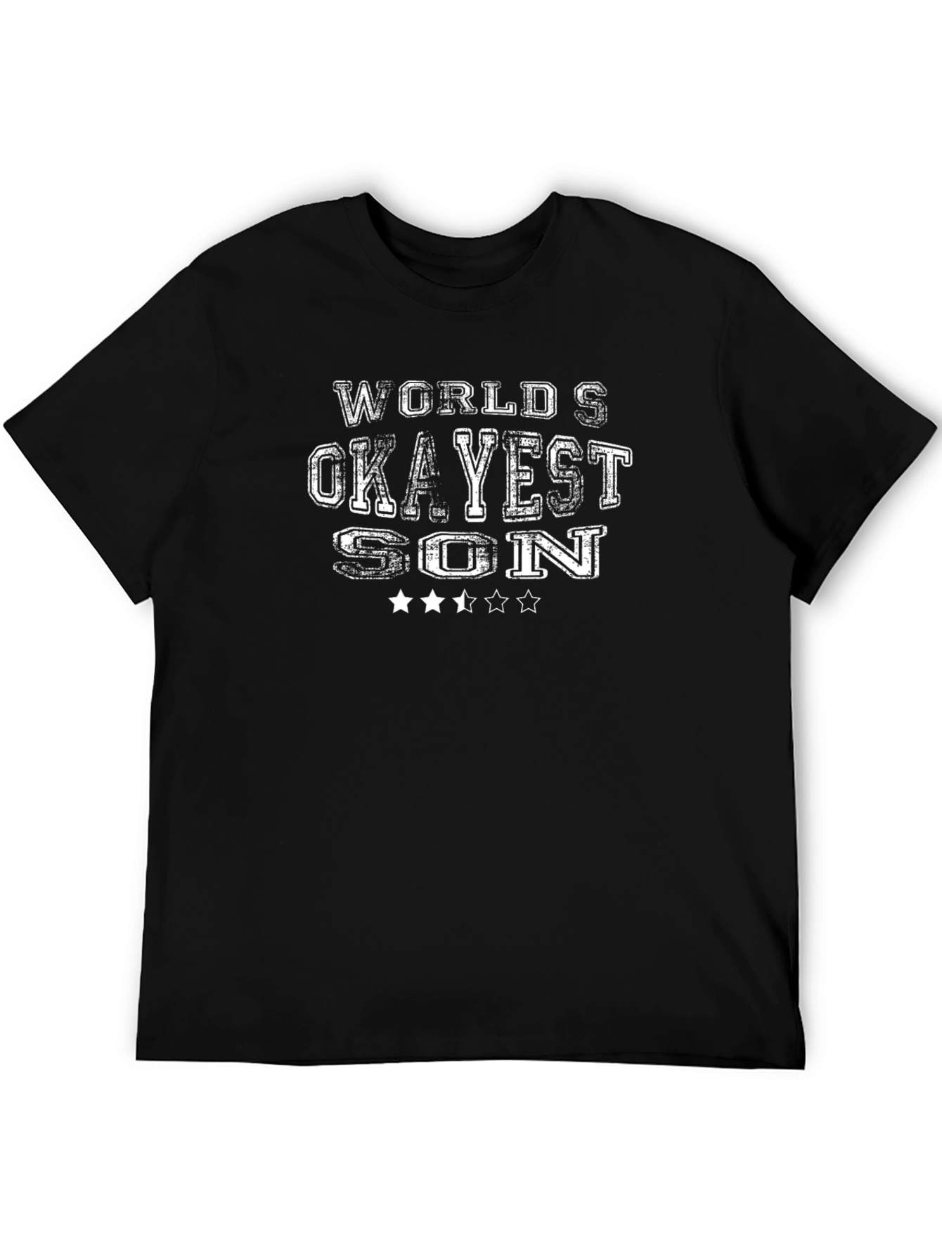 Black World's Okayest Son Graphic T-Shirt view 5