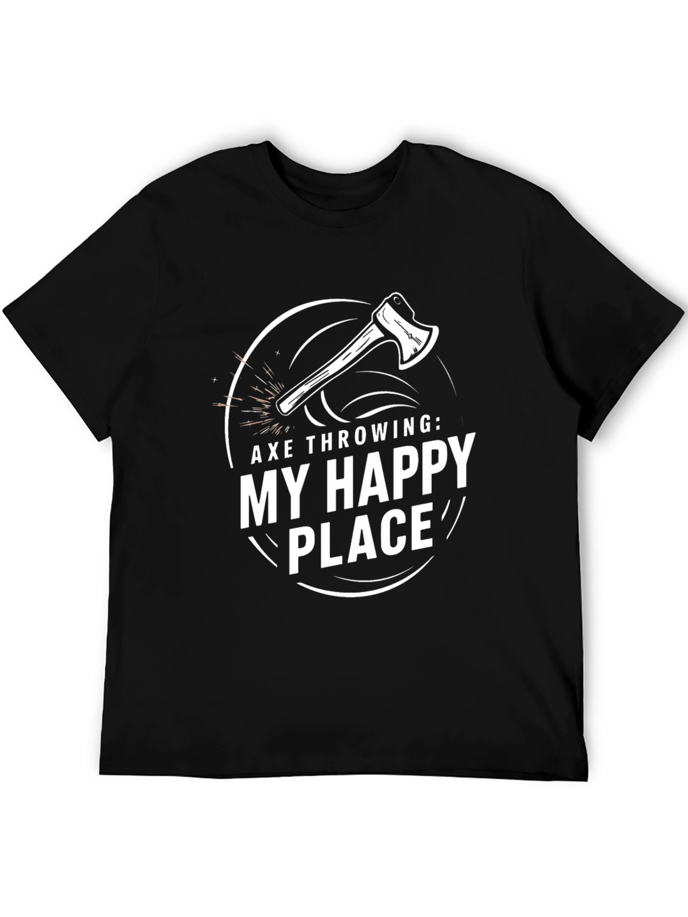Black Axe Throwing: My Happy Place Graphic T-Shirt view 5