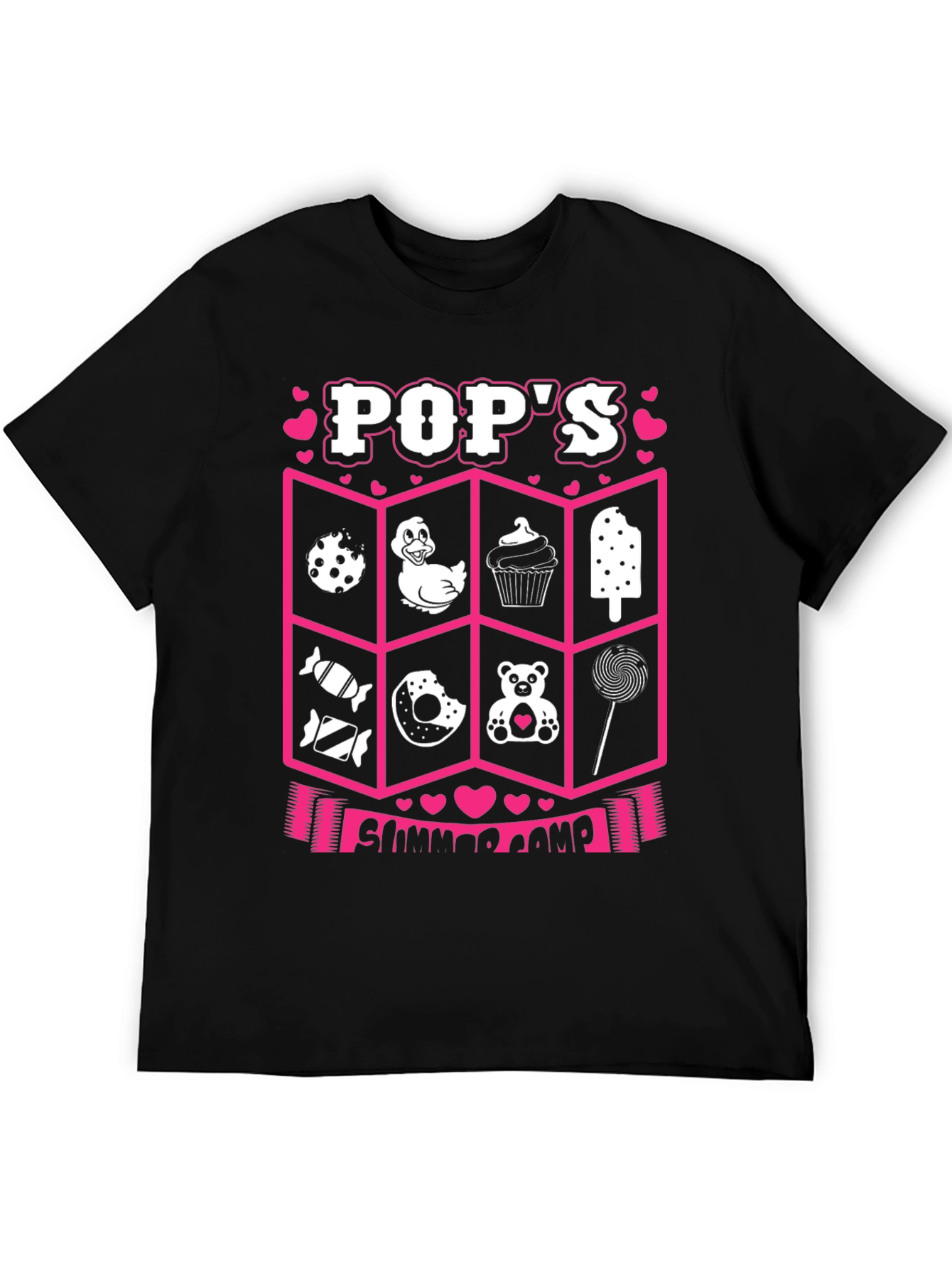 Black Pop's Summer Camp Black T-Shirt view 5