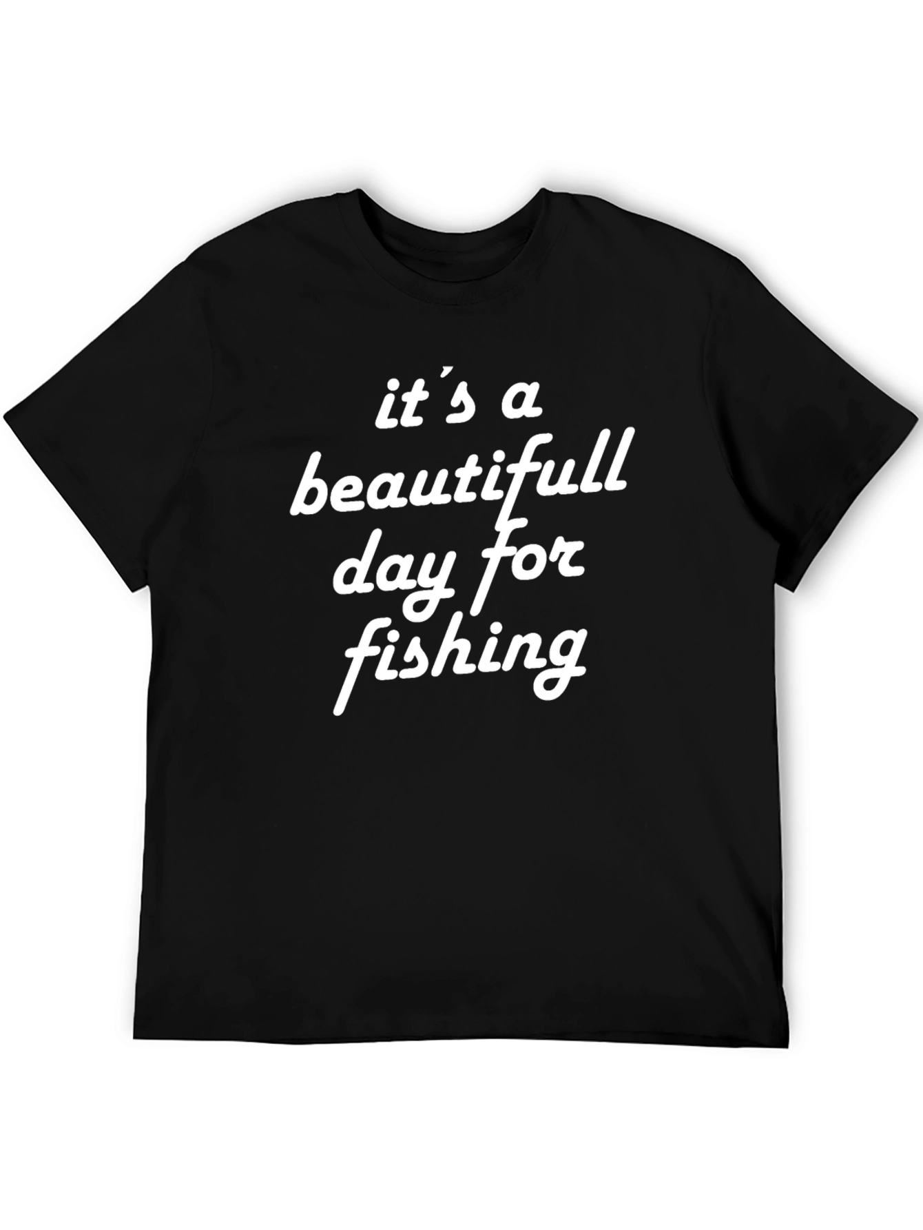 Black Fishing T-Shirt - Beautiful Day view 5