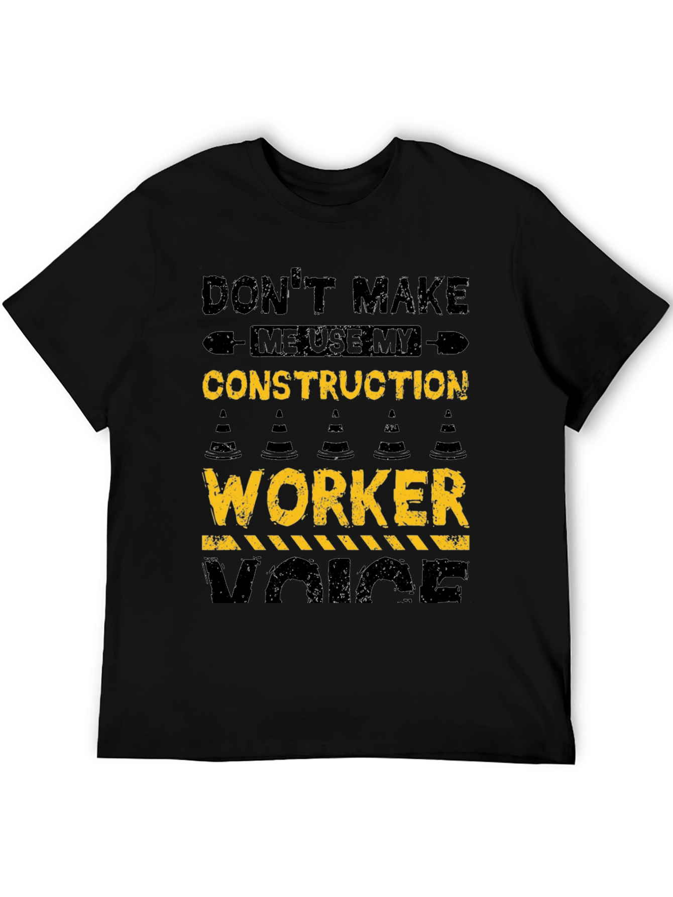 Black Construction Worker Voice T-Shirt view 5