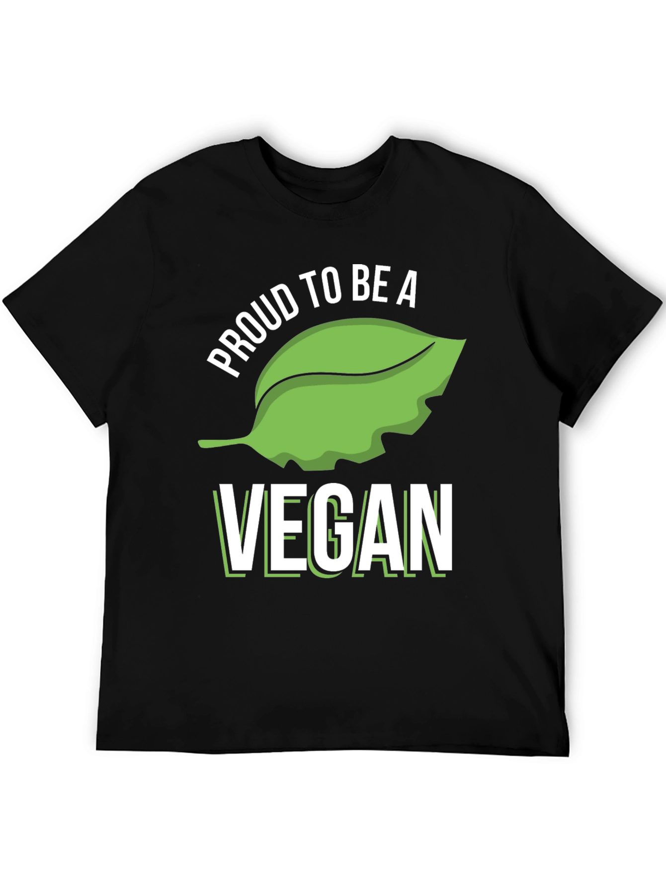 Black Proud Vegan T-Shirt - Black Cotton Blend view 5