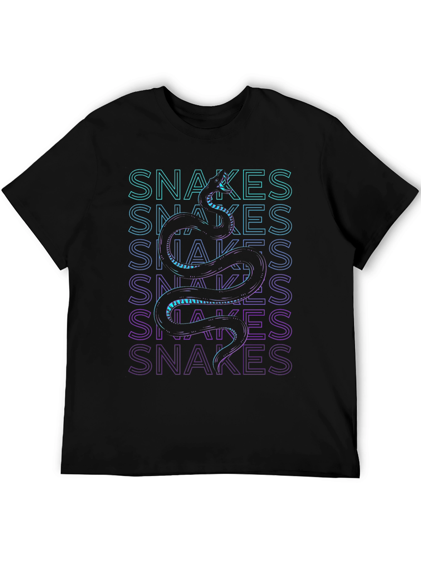 Black Snakes Graphic T-Shirt - Cool Reptile Design view 5