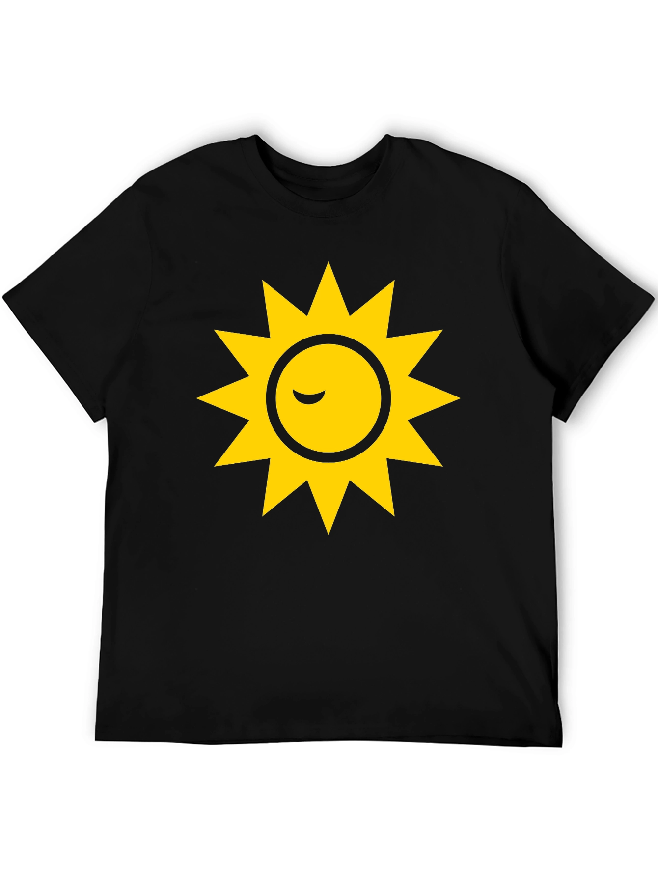Black Sleepy Sun Graphic Black T-Shirt view 5