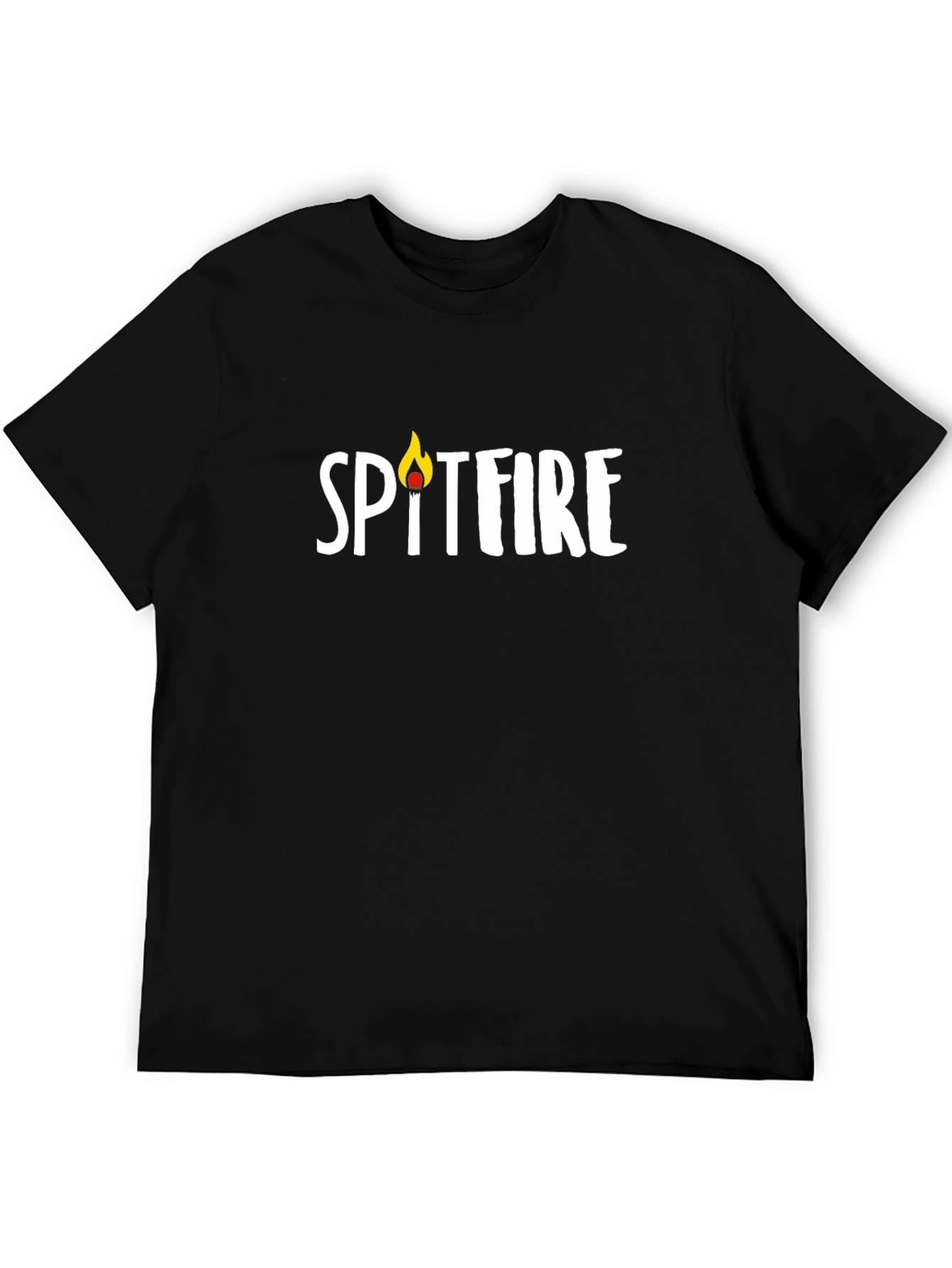 Black Spitfire Graphic Tee - Casual Black T-Shirt view 5