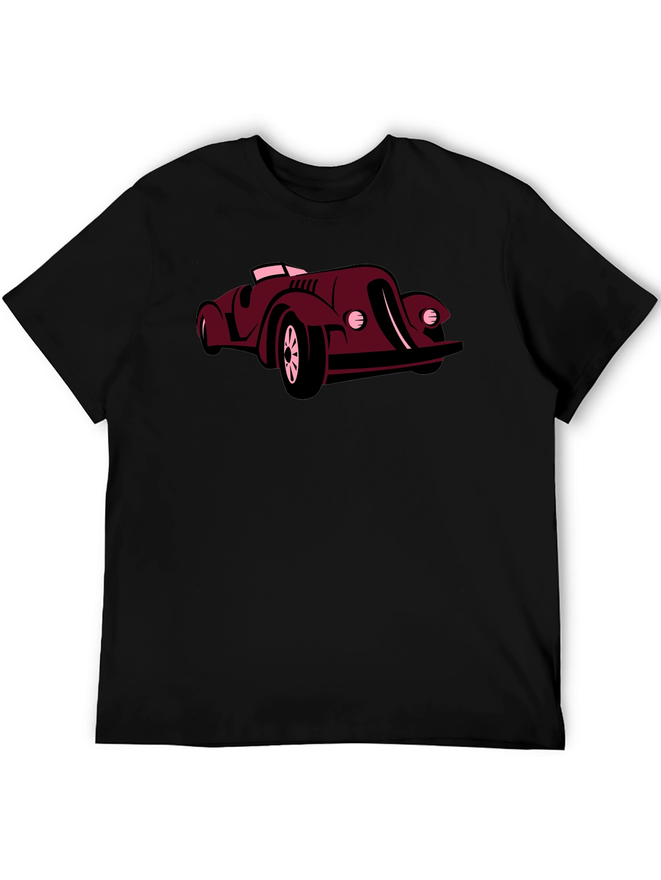 Black Vintage Car Graphic Tee - Retro Style view 5