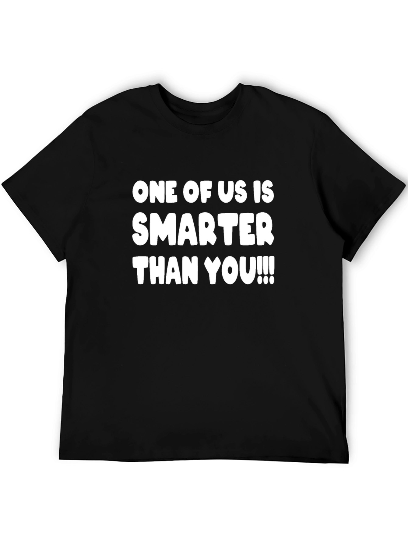 Black Funny Smarter Than You Graphic Tee - Black Cotton T-Shirt view 5
