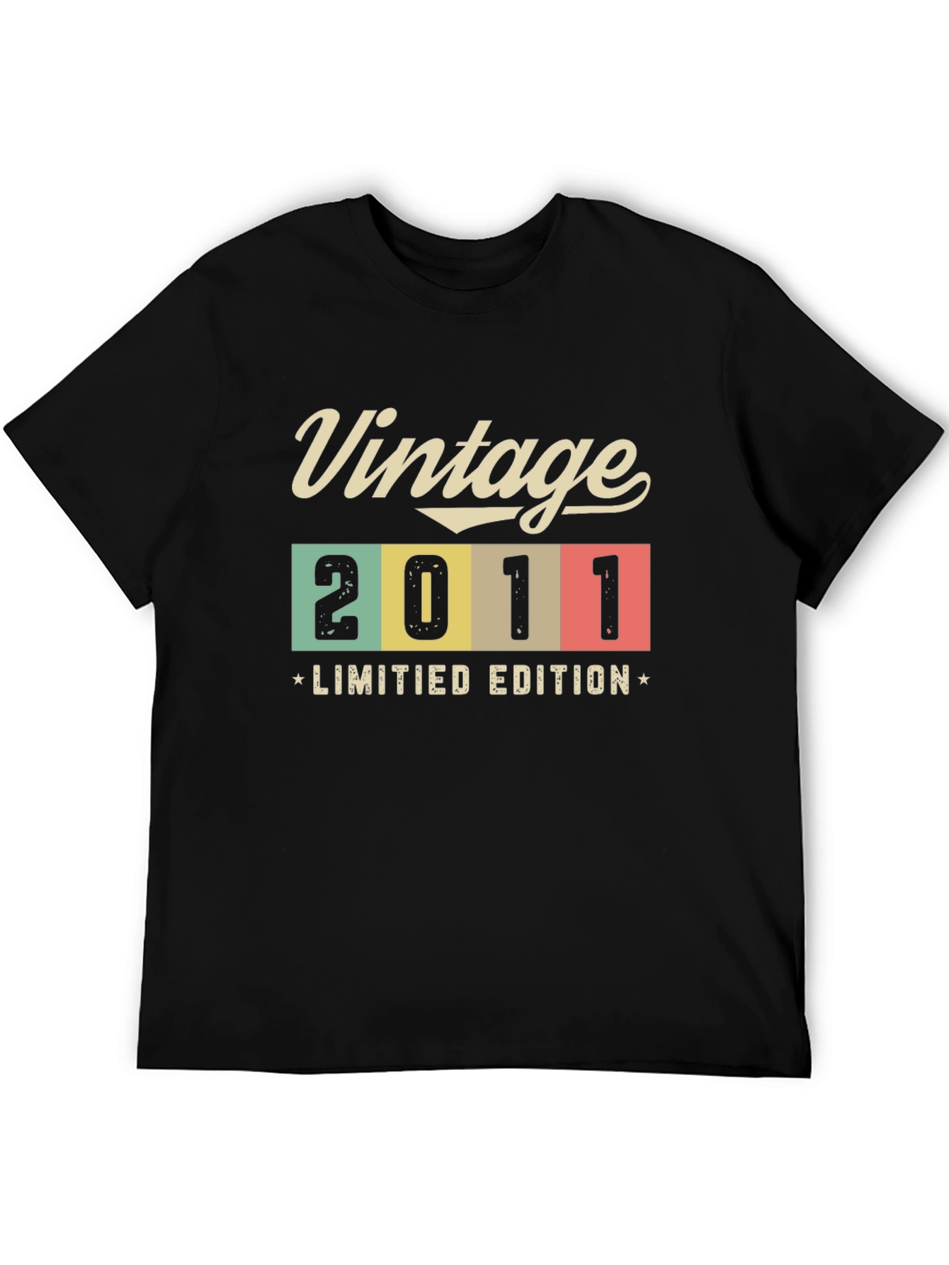 Black Vintage 2011 Limited Edition Black T-Shirt view 5