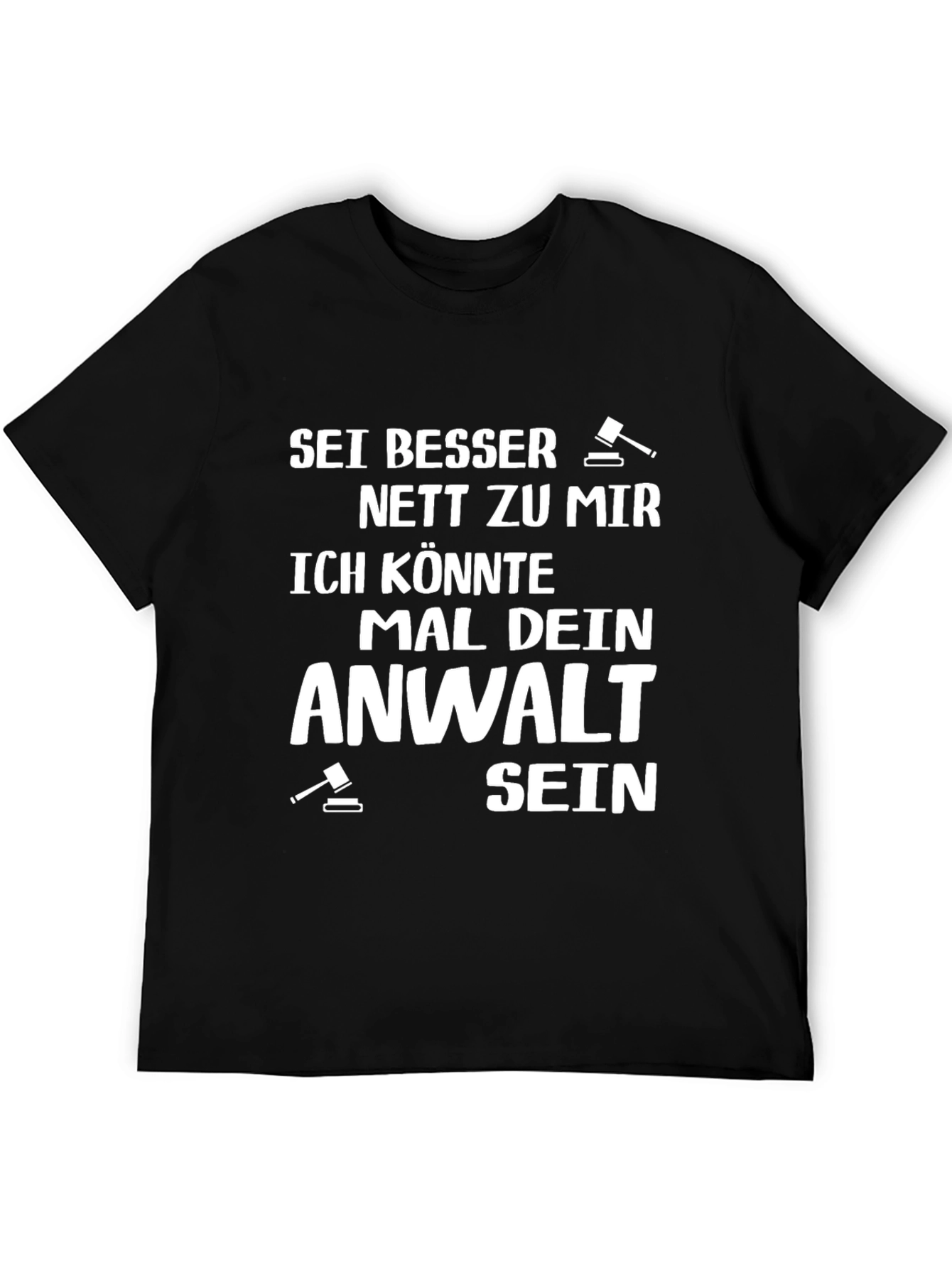 Black Funny Attorney T-Shirt: Be Nice to Me! view 5