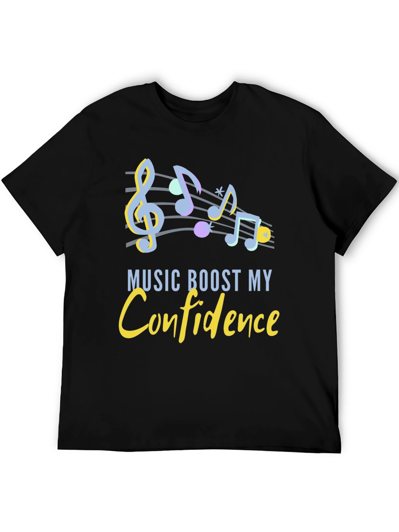Black Music Boosts Confidence Graphic T-Shirt view 5