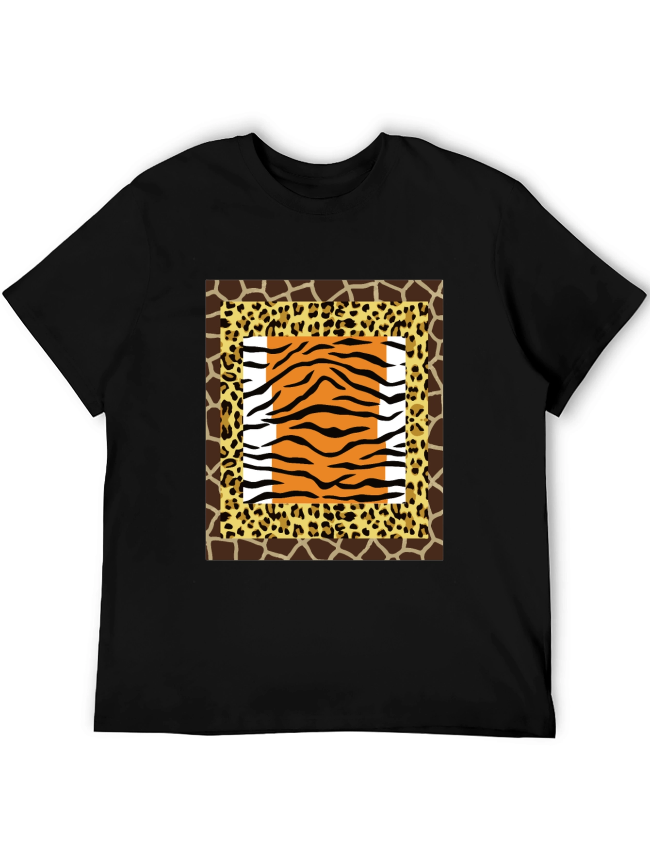 Black Animal Print Graphic Tee - Bold Style view 5