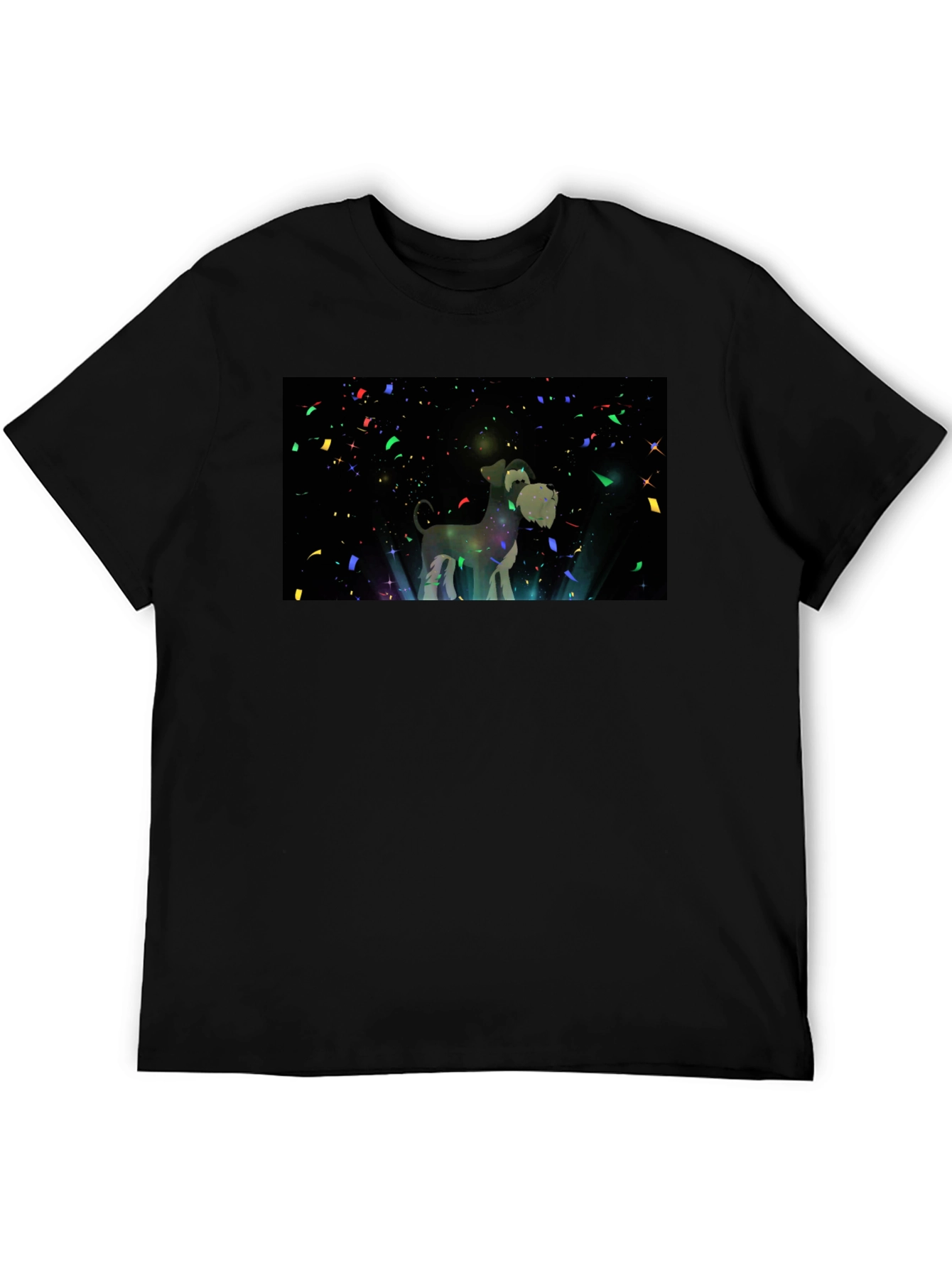 Black Dog Lover's Starry Night T-Shirt view 5