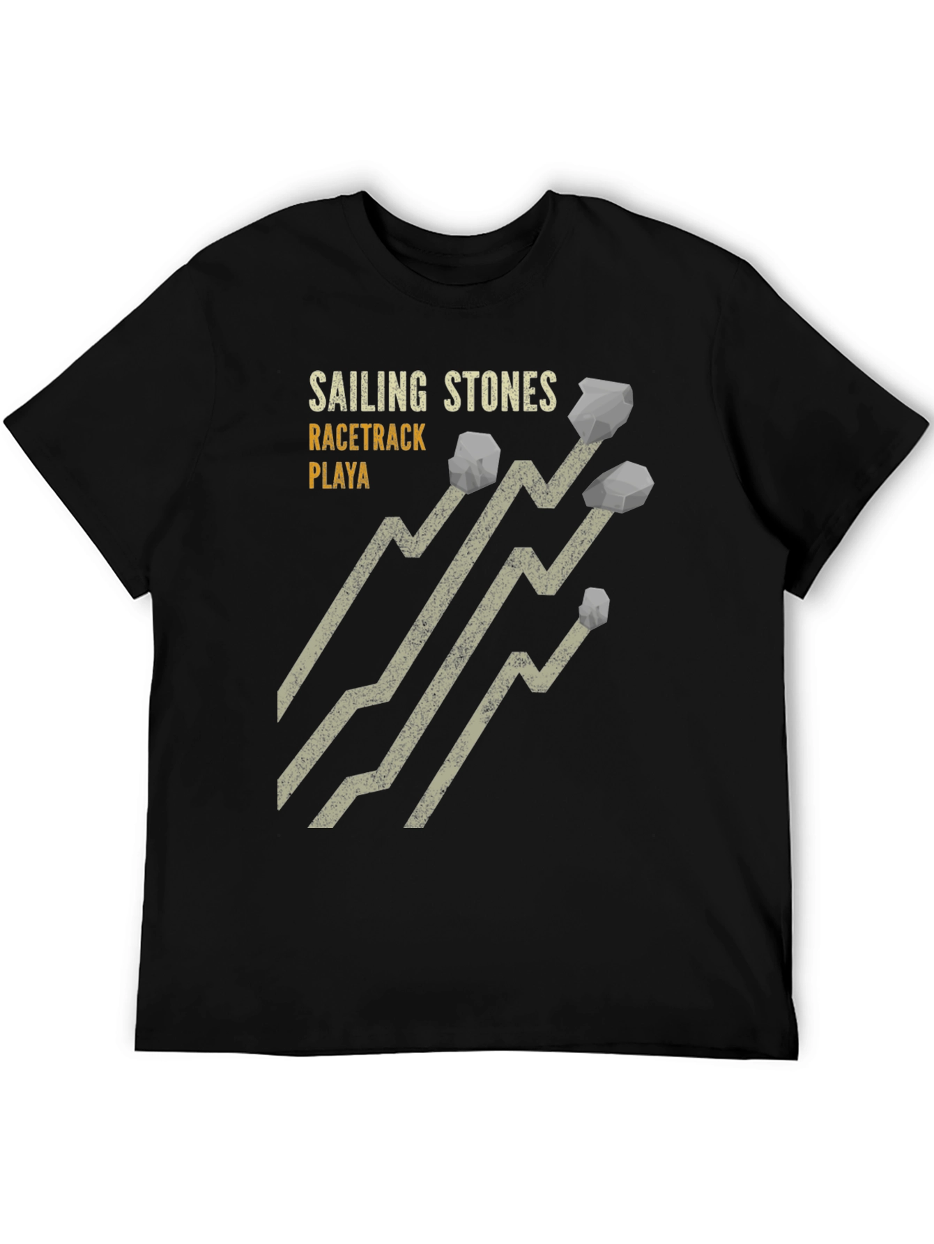 Black Sailing Stones Graphic Tee - Black Cotton T-Shirt view 5