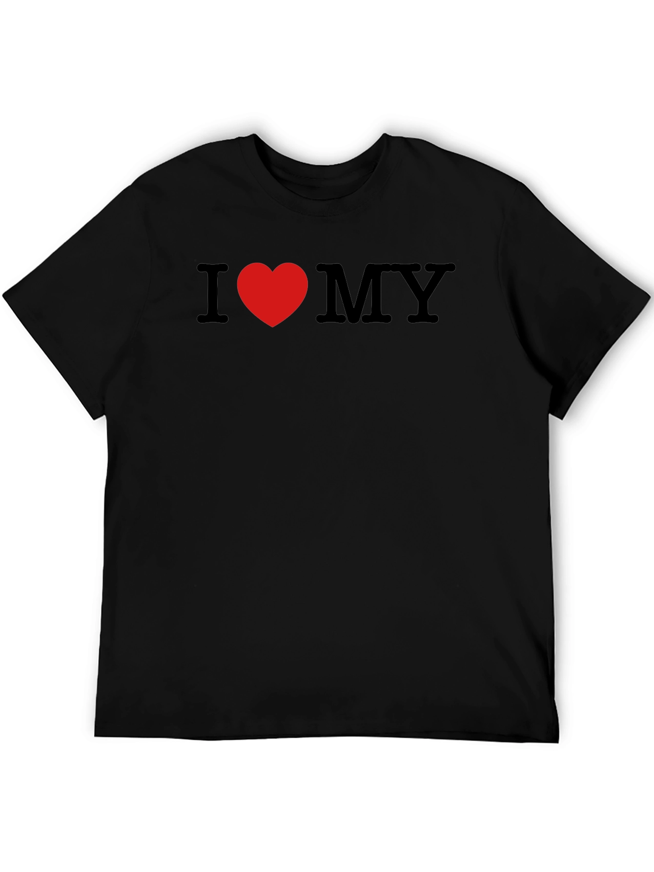 Black I Heart MY T-Shirt - Black Cotton Blend Tee view 5