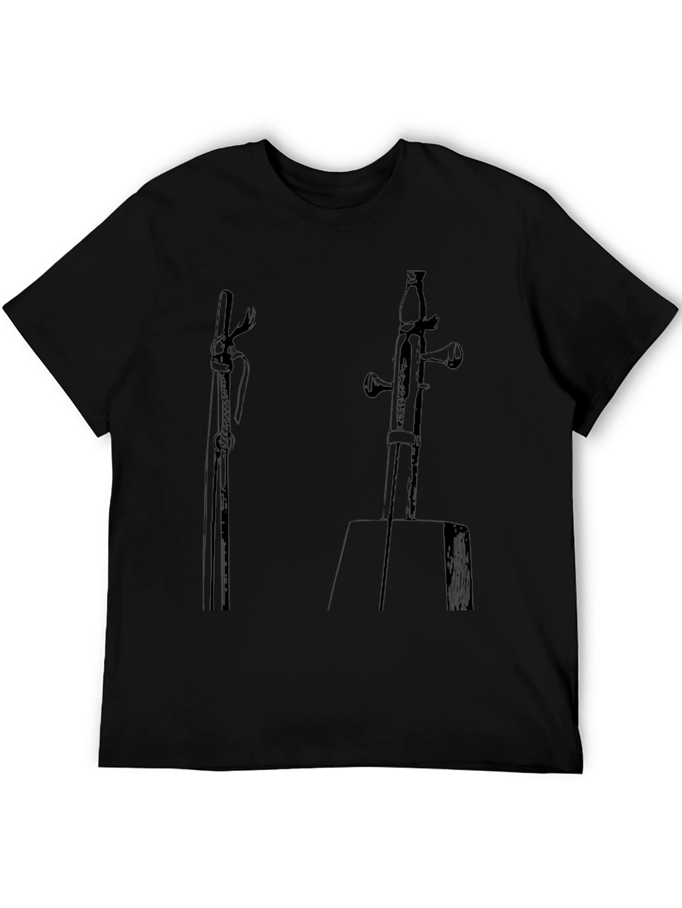 Black Vintage Musical Instrument Graphic Tee view 5