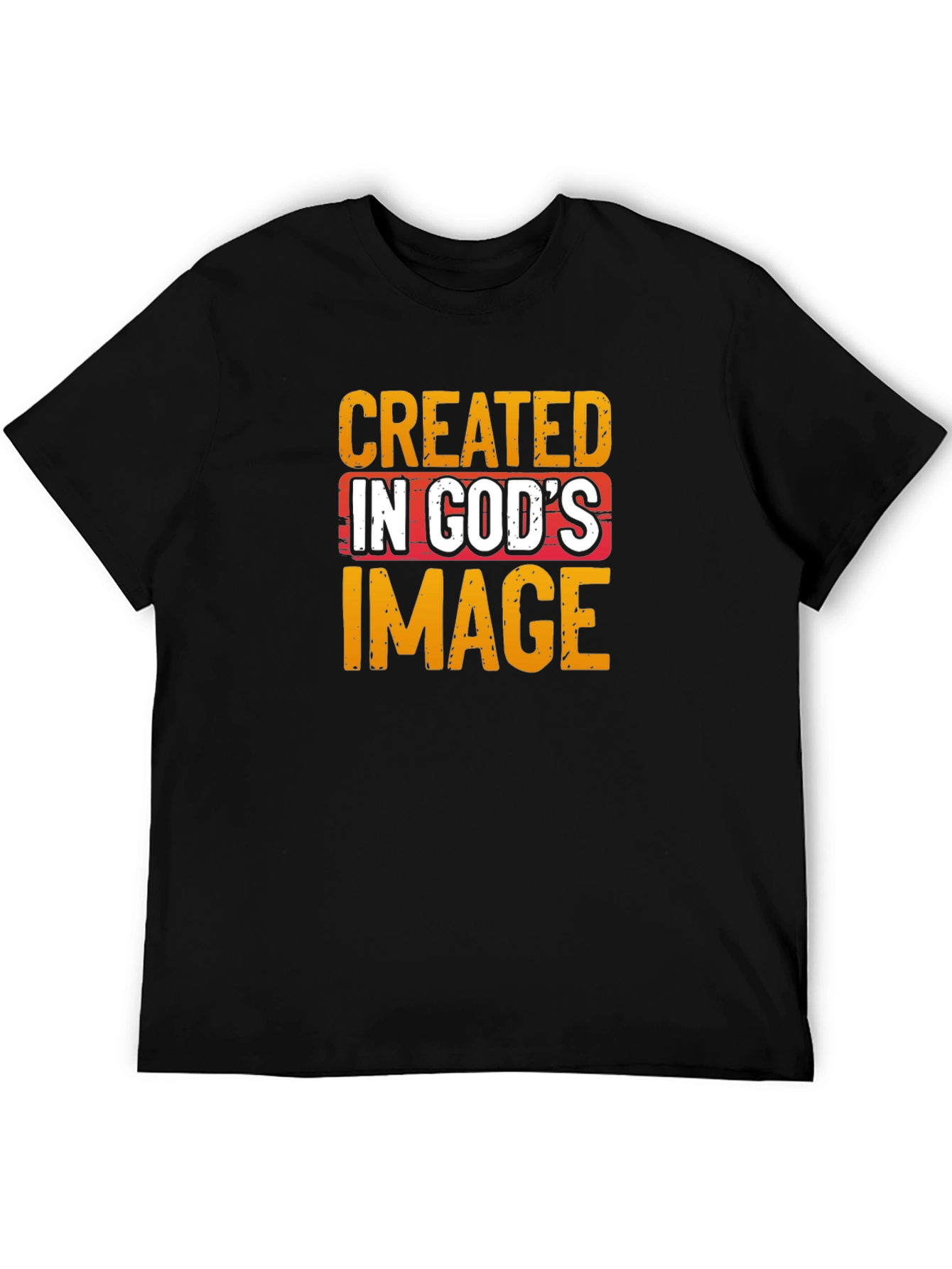 Black Created in God's Image Black Graphic Tee view 5