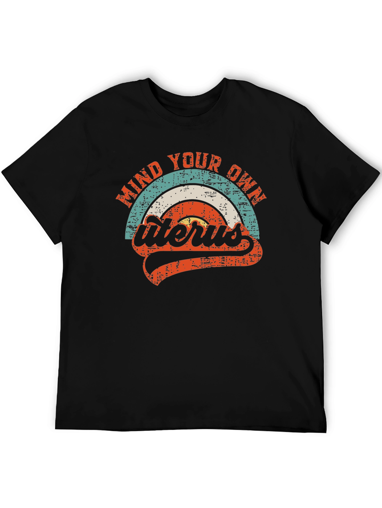 Black Mind Your Own Uterus Graphic Tee view 5