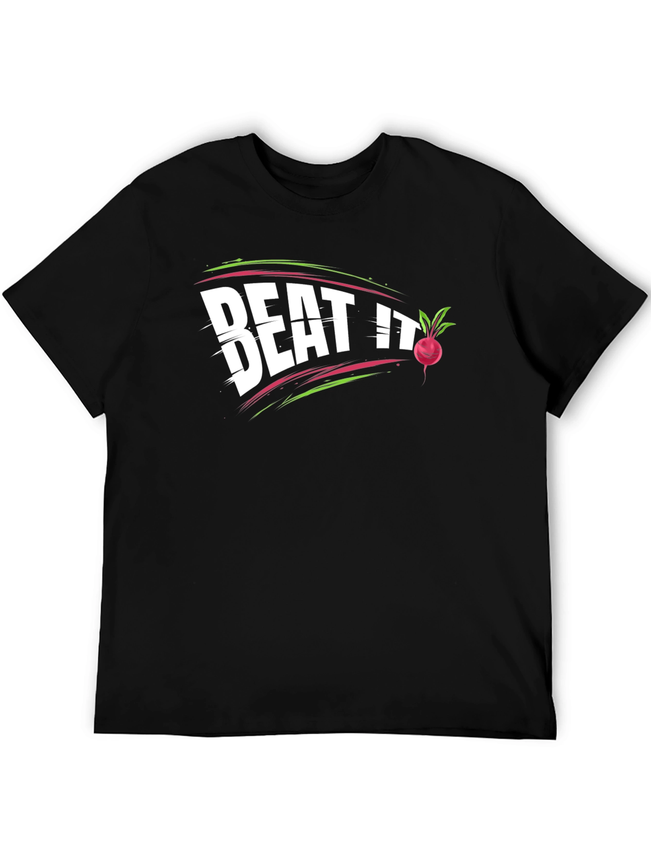 Black Beat It Beet Pun T-Shirt - Funny Vegetable Tee view 5