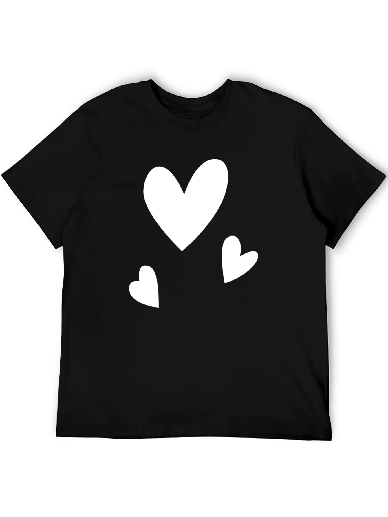 Black Heart Graphic Tee - Black Cotton Blend Casual Wear view 5