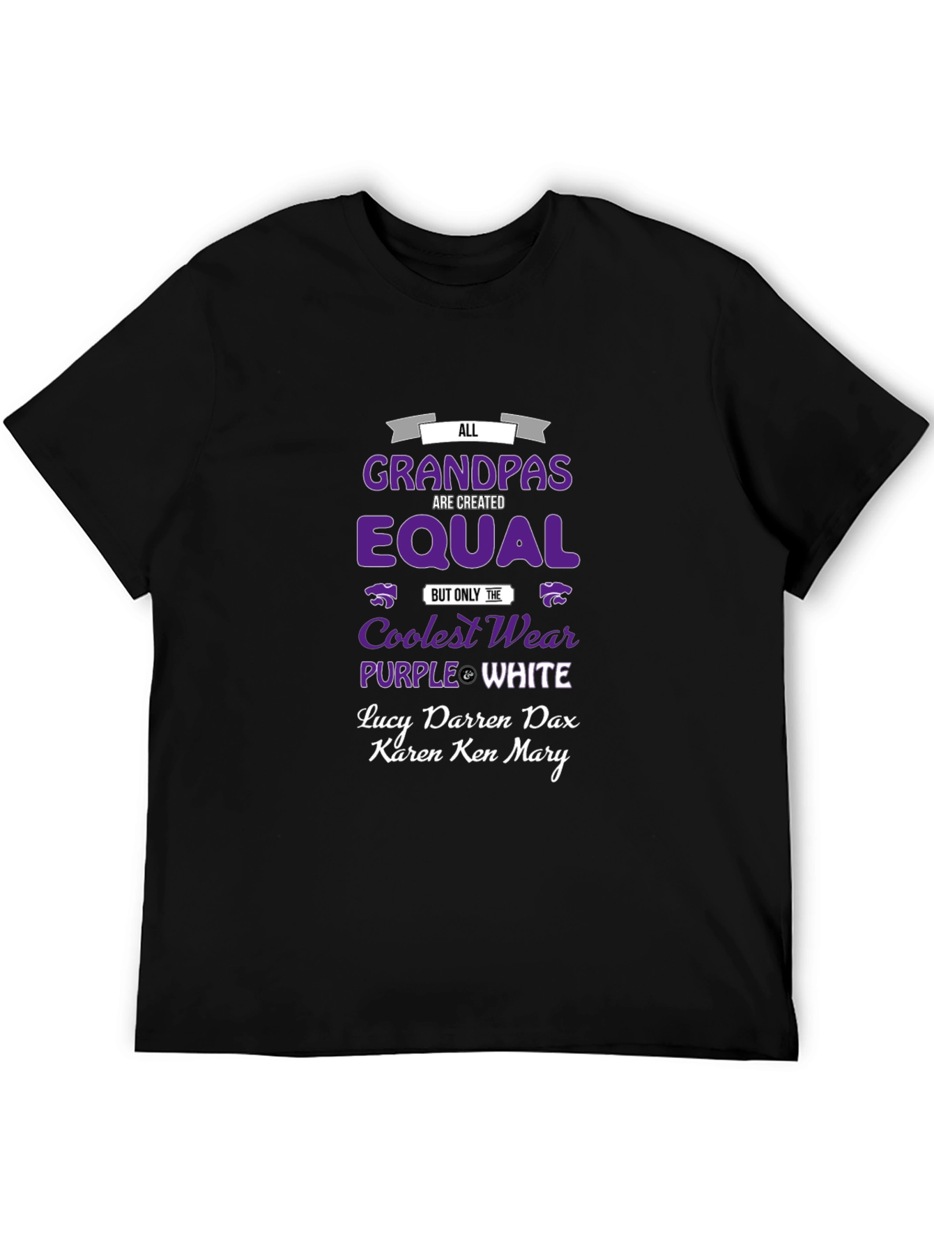 Coolest Grandpas Wear Purple & White T-Shirt - 5