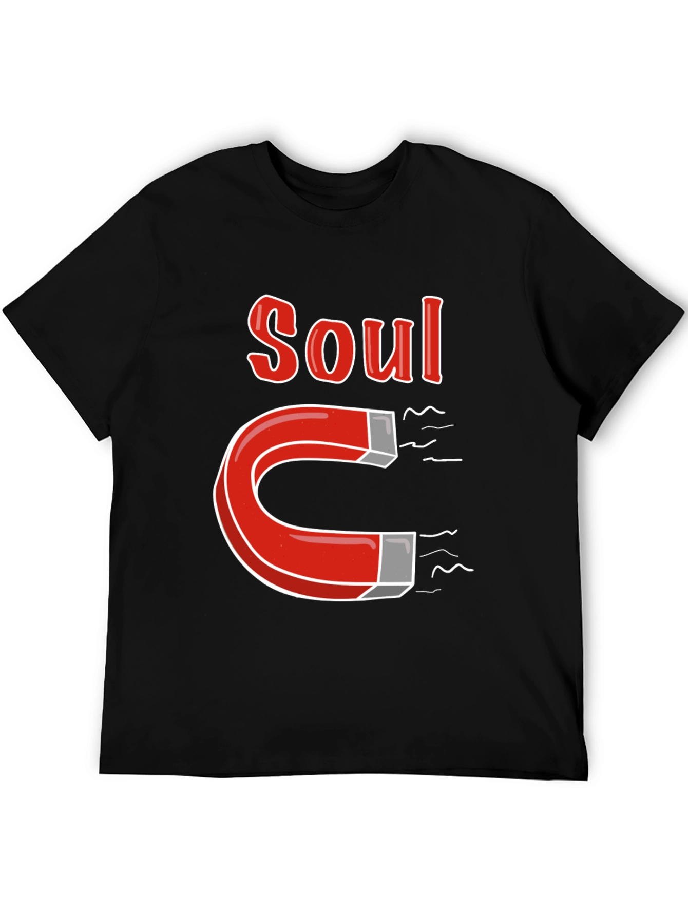 Black Soul Magnet Graphic T-Shirt - Black view 5