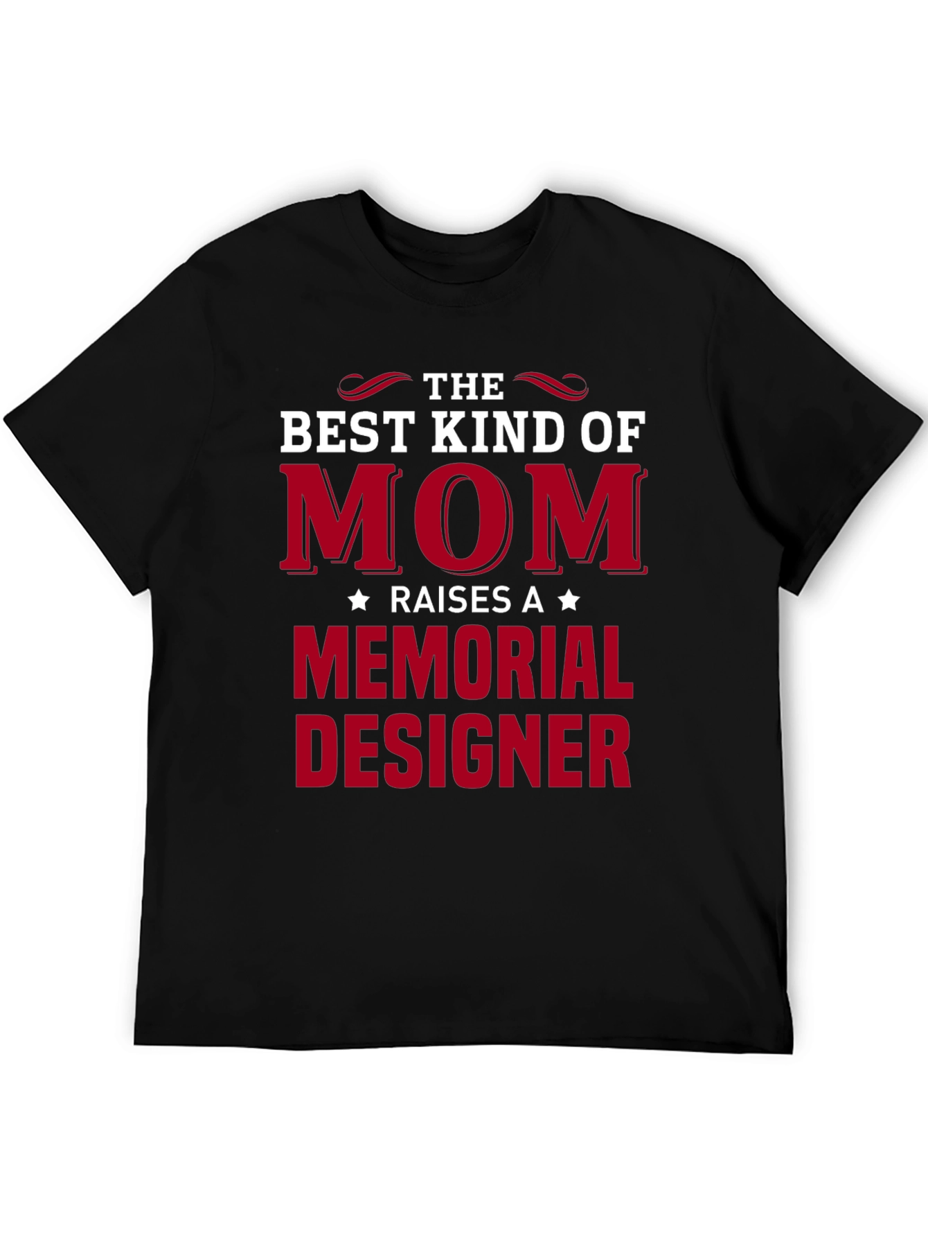 Black Best Kind of Mom Memorial Designer T-Shirt view 5