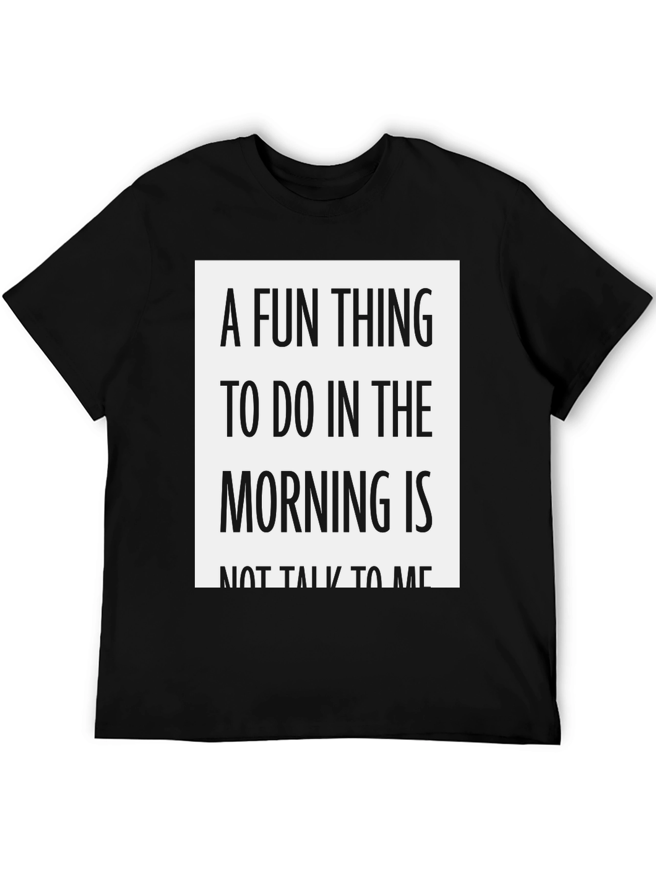 Black Funny Morning Person Tee - Introvert T-Shirt view 5