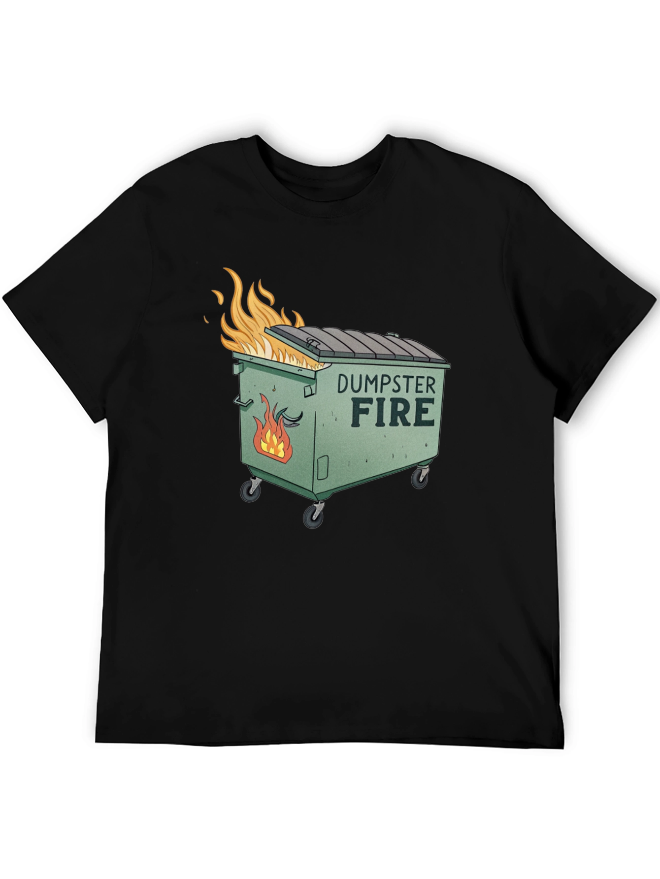 Black Dumpster Fire Graphic T-Shirt - Humorous Tee view 5