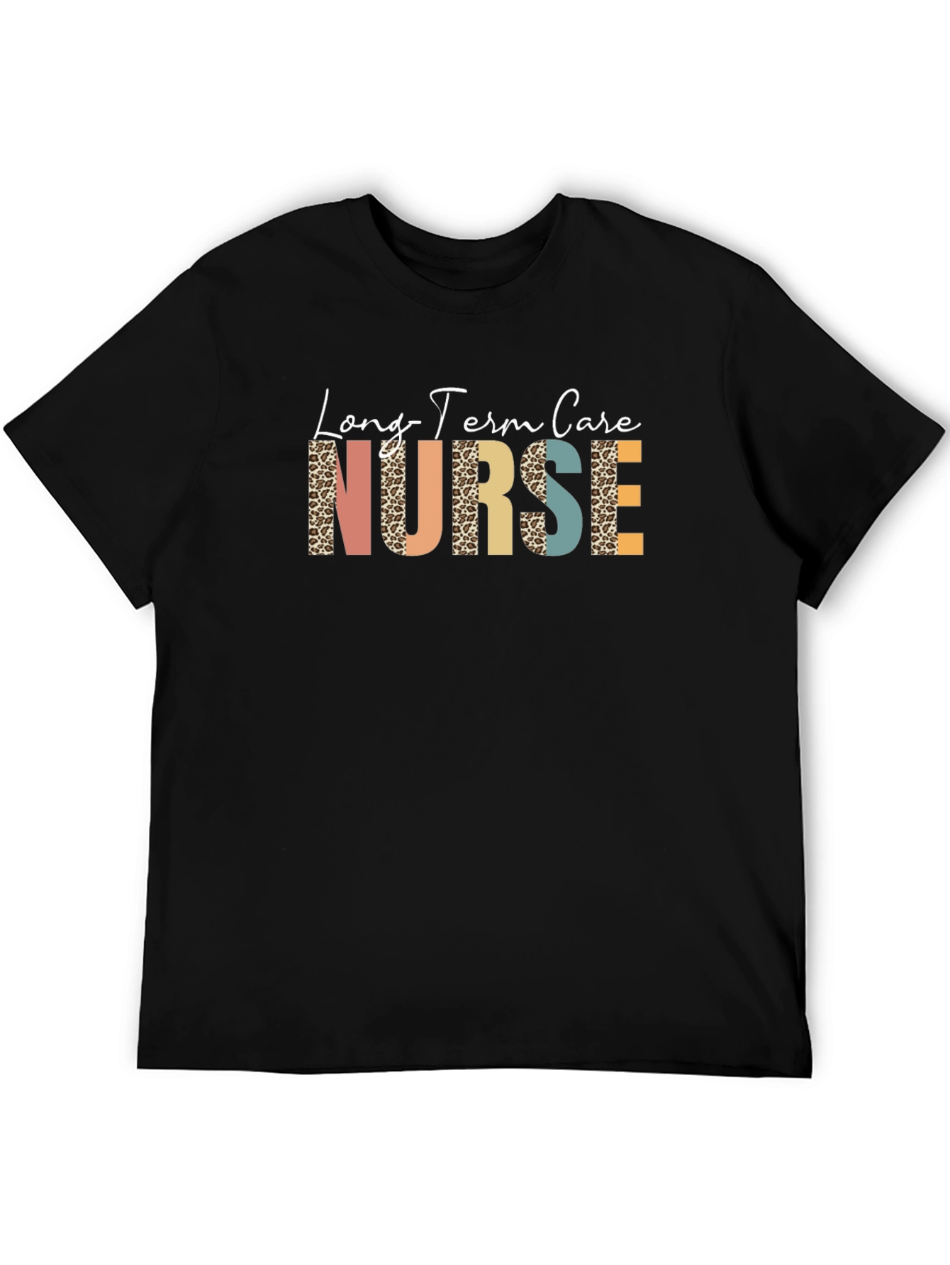 Black Long Term Care Nurse Graphic T-Shirt view 5