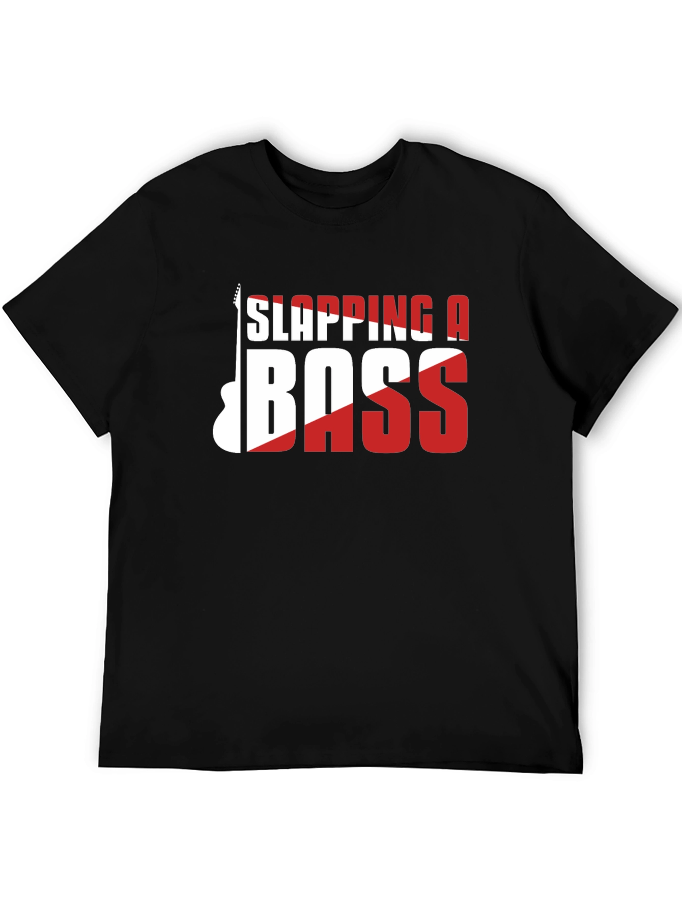 Black Slapping a Bass T-Shirt - Music Lover Tee view 5